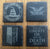 Four Slate We Fight Monsters Patriot Coasters