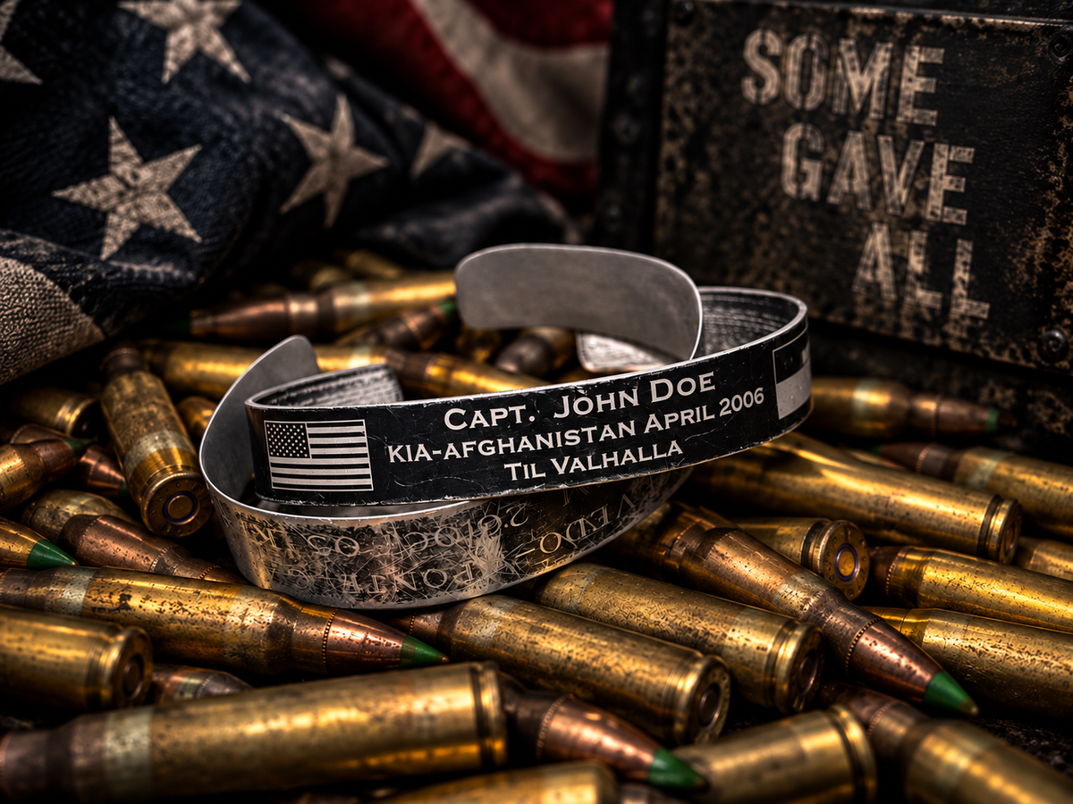 KIA Memorial Bracelet - Custom Engraved | Monsters Apparel