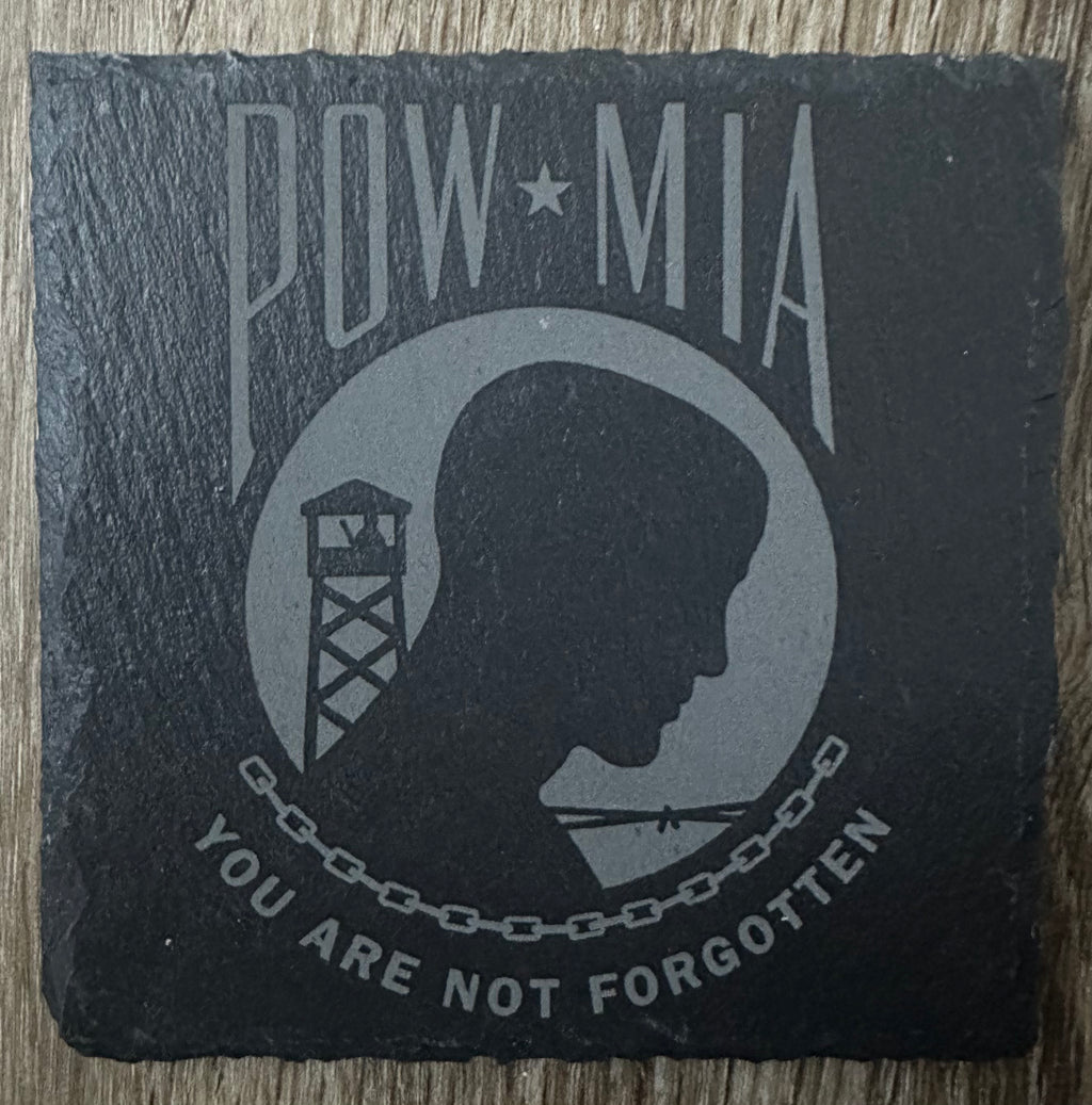 Four Handmade Slate Patriot II Coasters