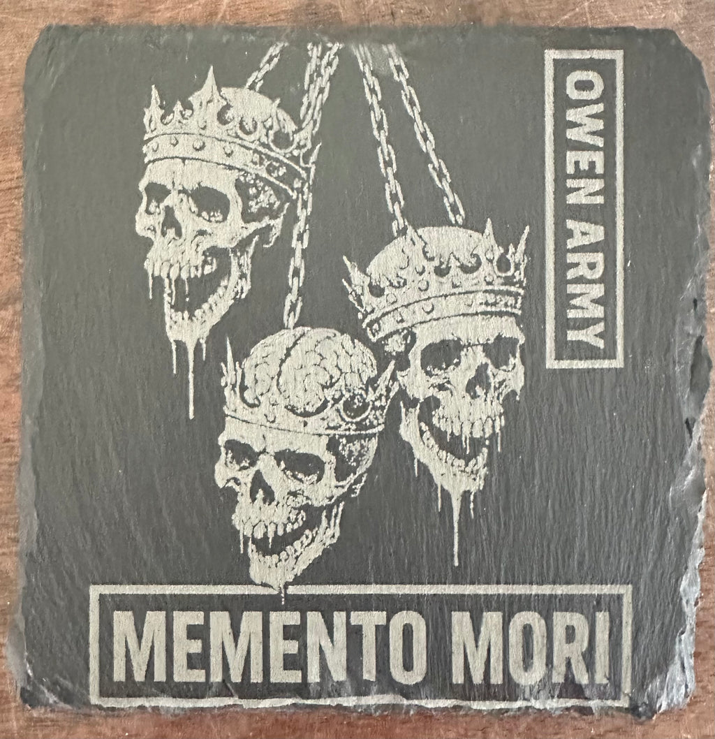 Four Slate Owen Army Coasters
