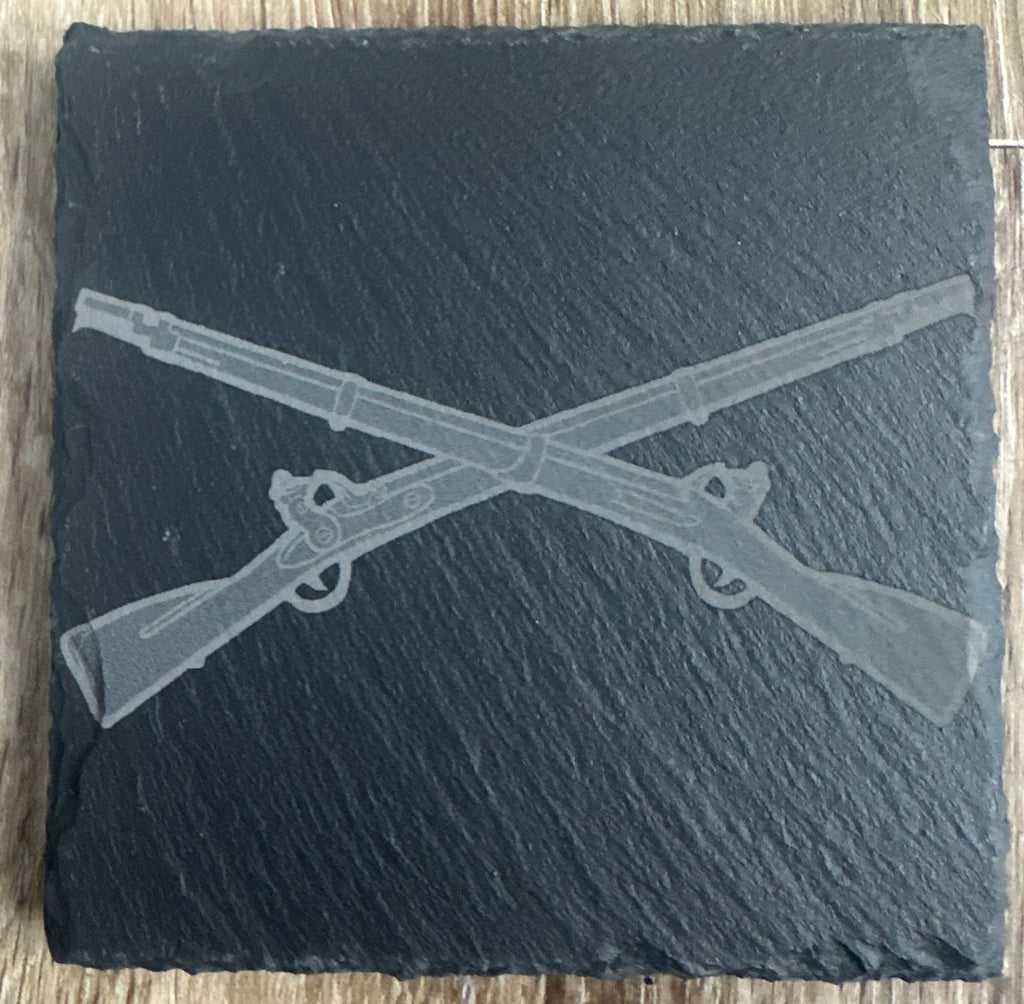 Four Handmade Slate Patriot III Coasters