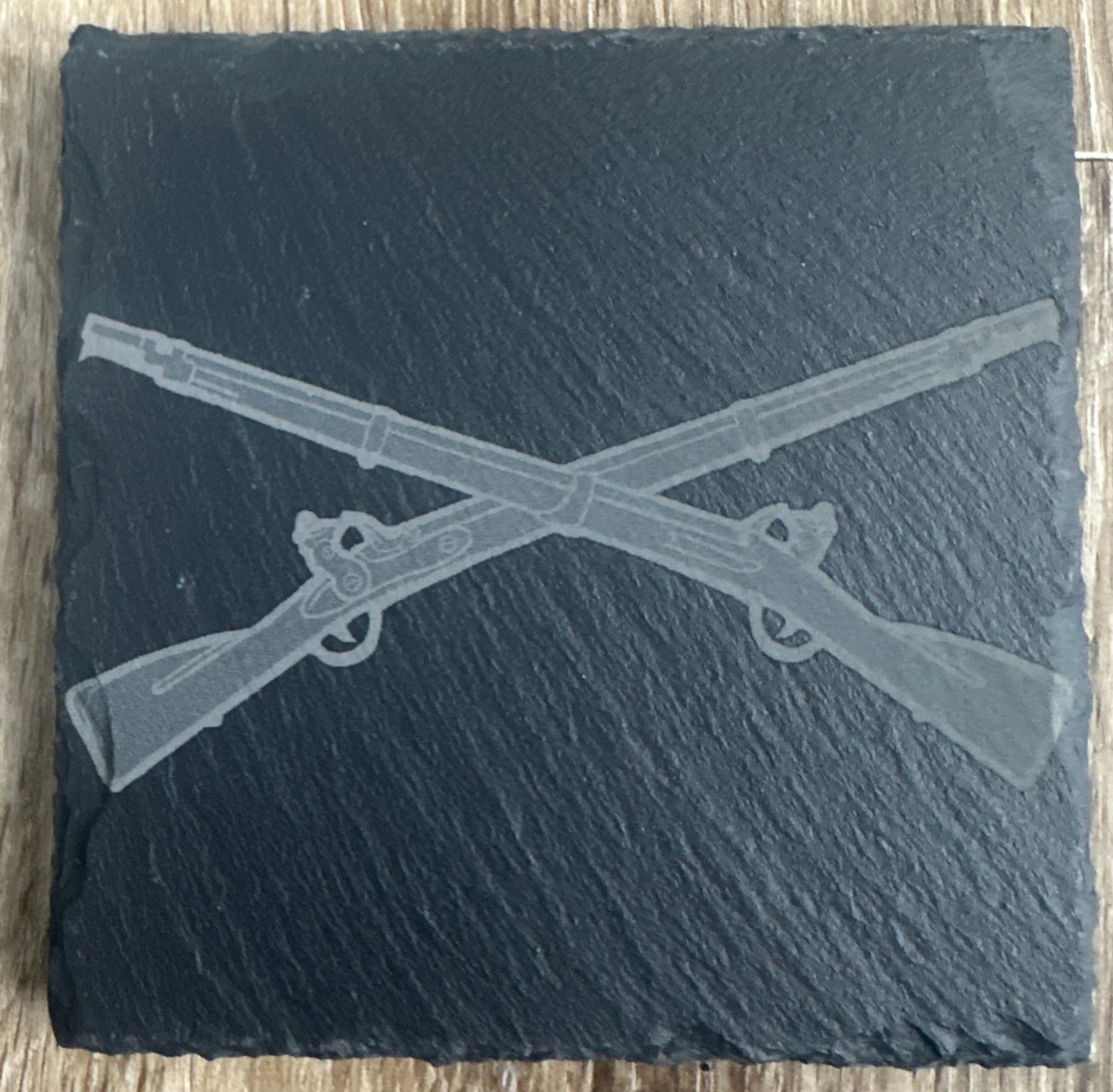 Four Handmade Slate Patriot III Coasters