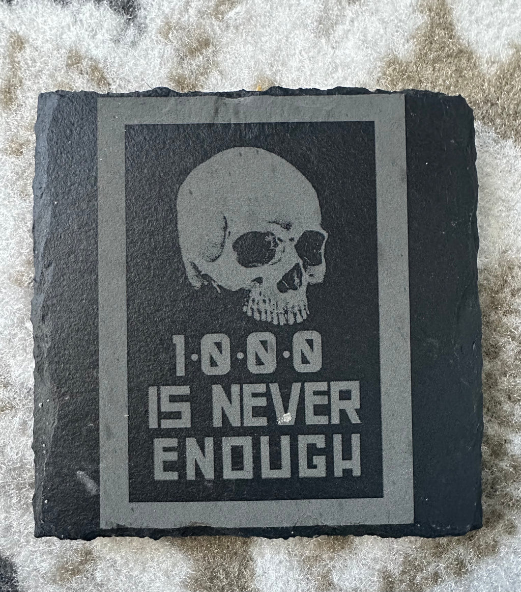 Four Handmade Slate Recovery Coasters
