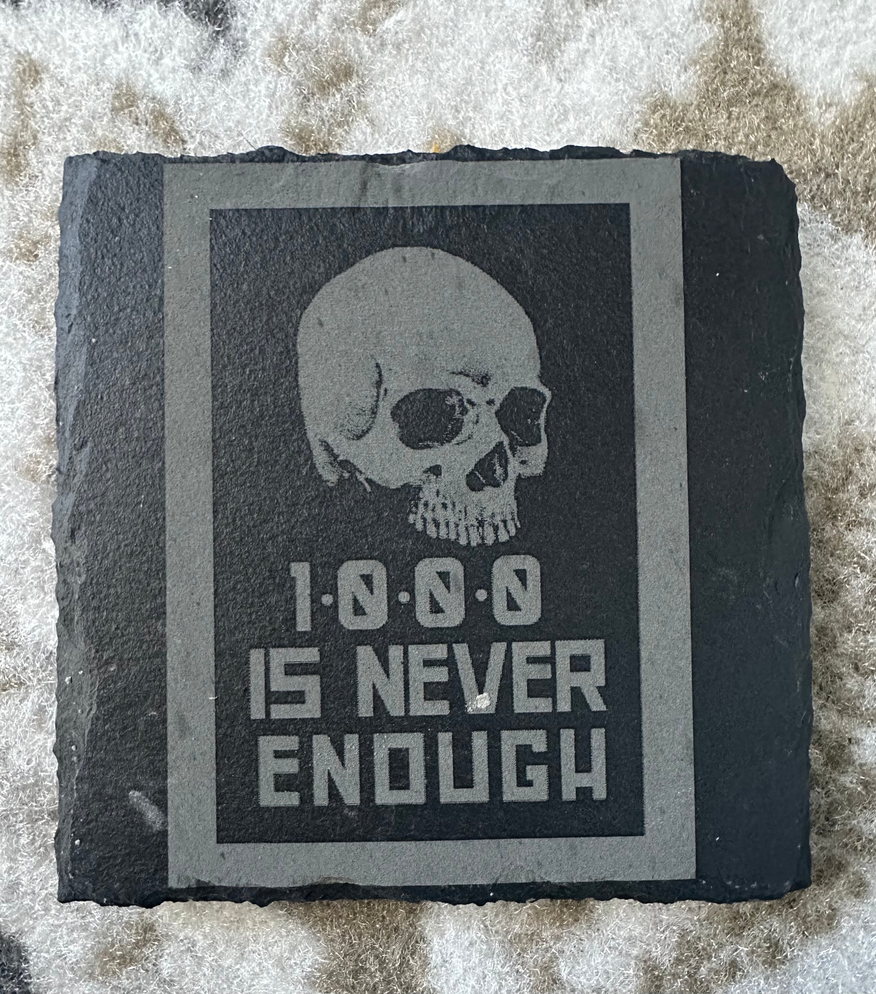 Four Handmade Slate Recovery Coasters