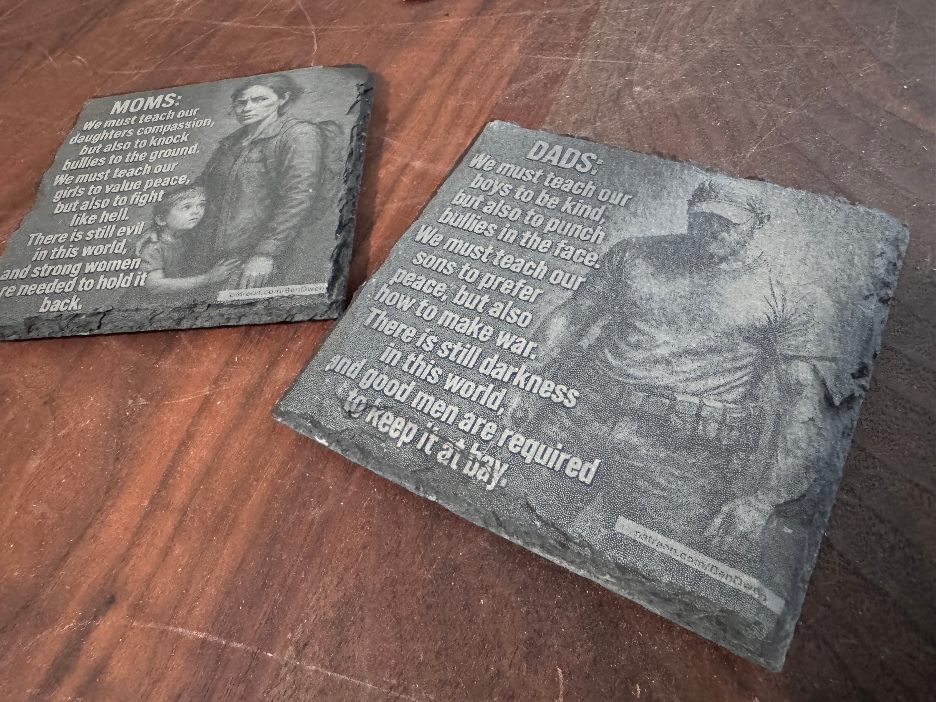 Parents are the Frontline: Limited Edition Stone Coasters made by Jess