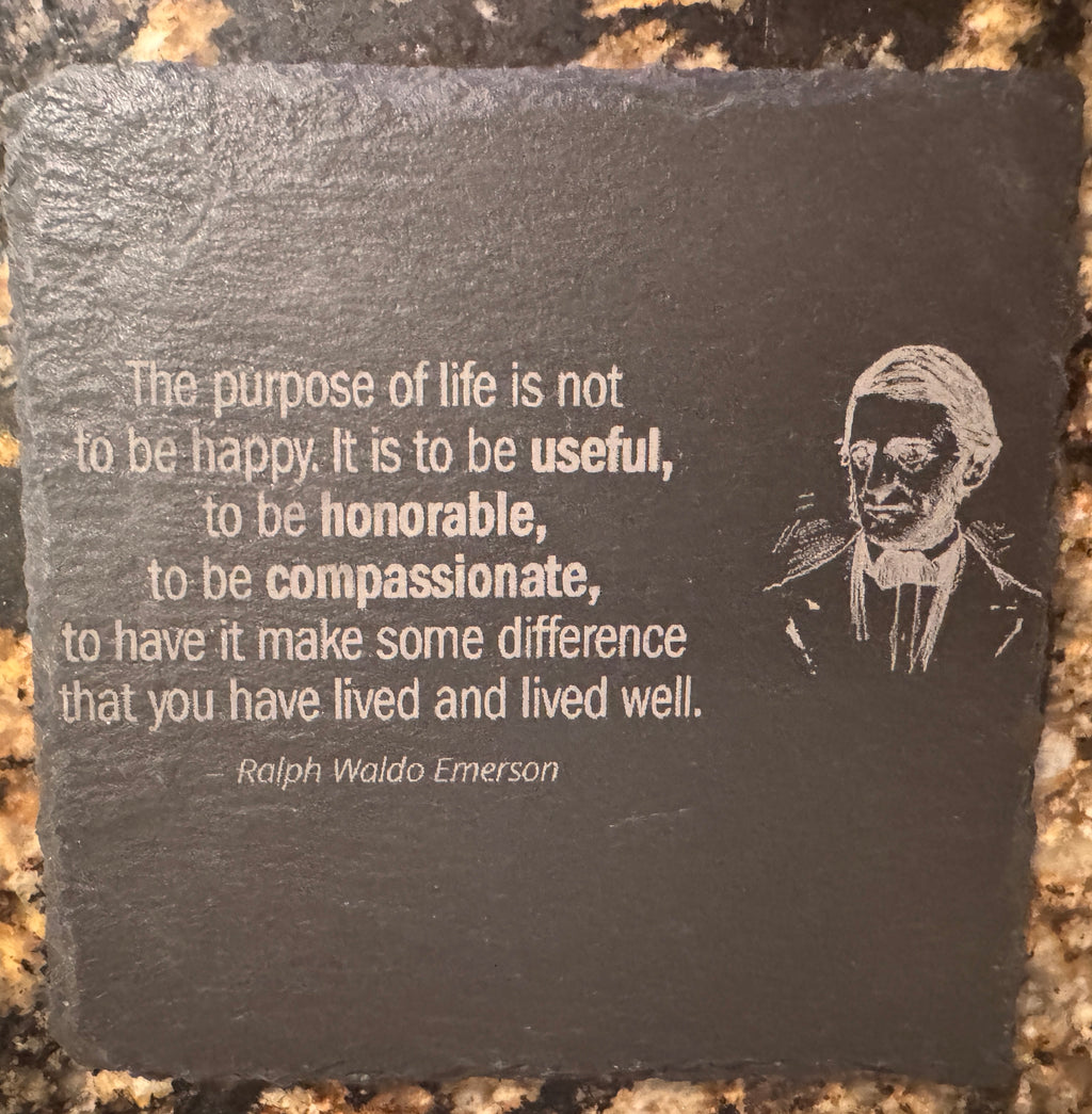 Four Slate We Fight Monsters Inspiration Coasters