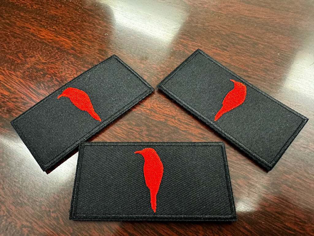 We Fight Monsters Sparrow Patch Embroidered, Velcro Backed