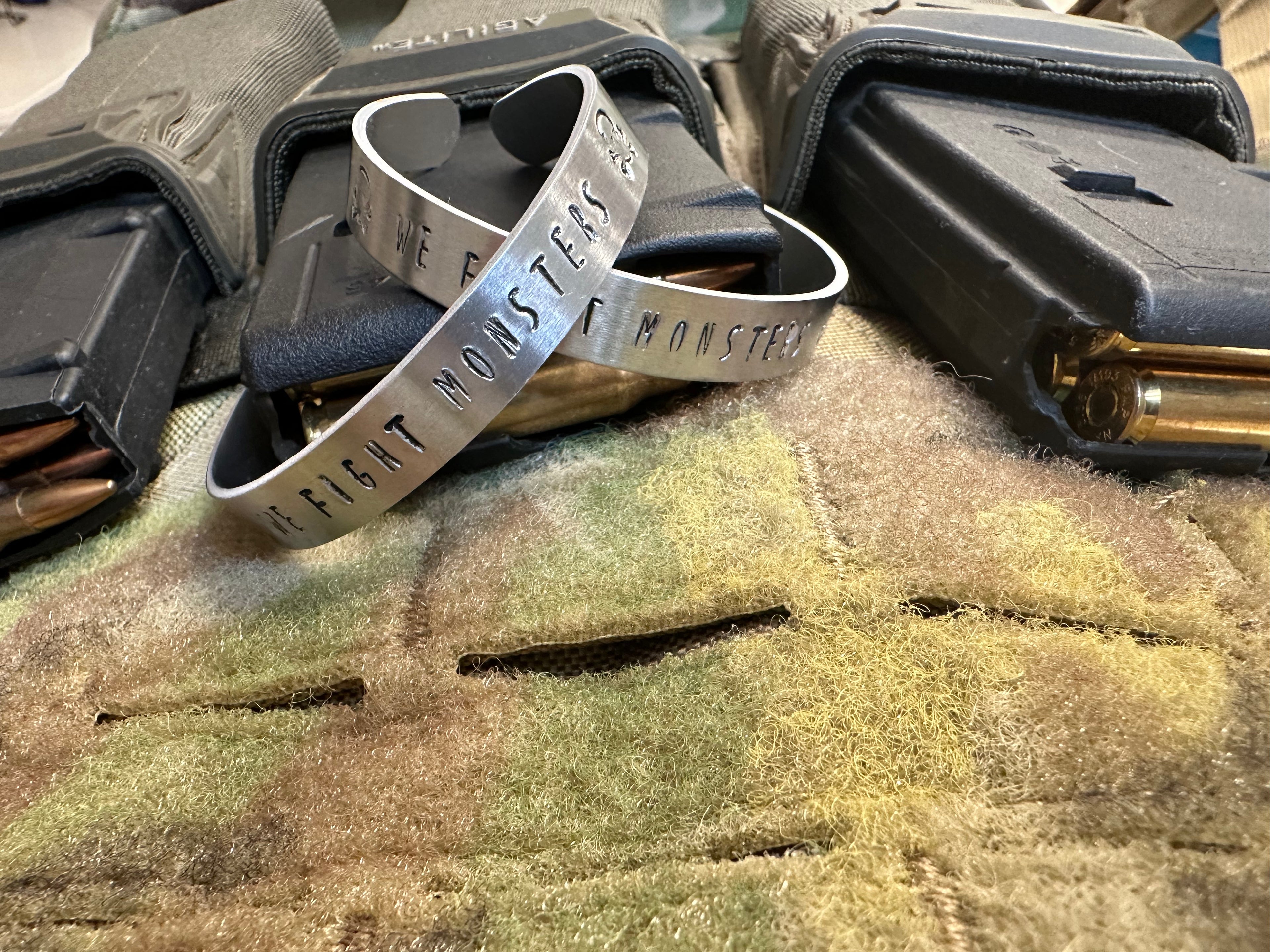 We Fight Monsters Stainless Steel Memorial Bracelet