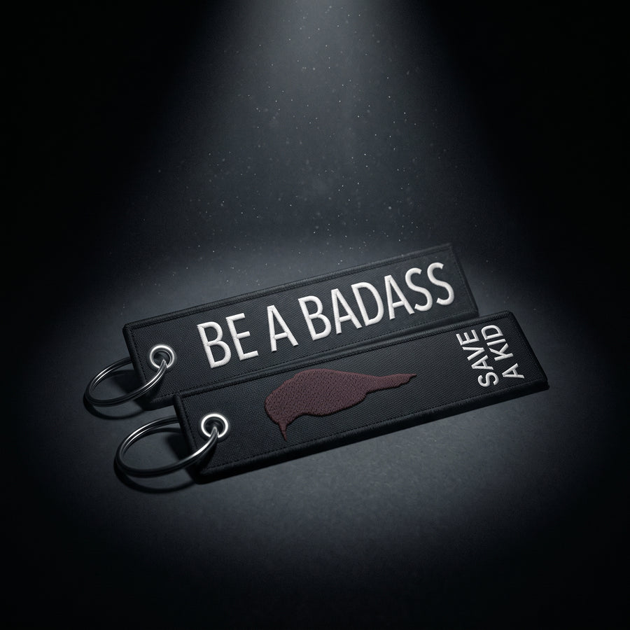 We Fight Monsters Be a Badass, Save a Kid - Remove Before Flight Tag