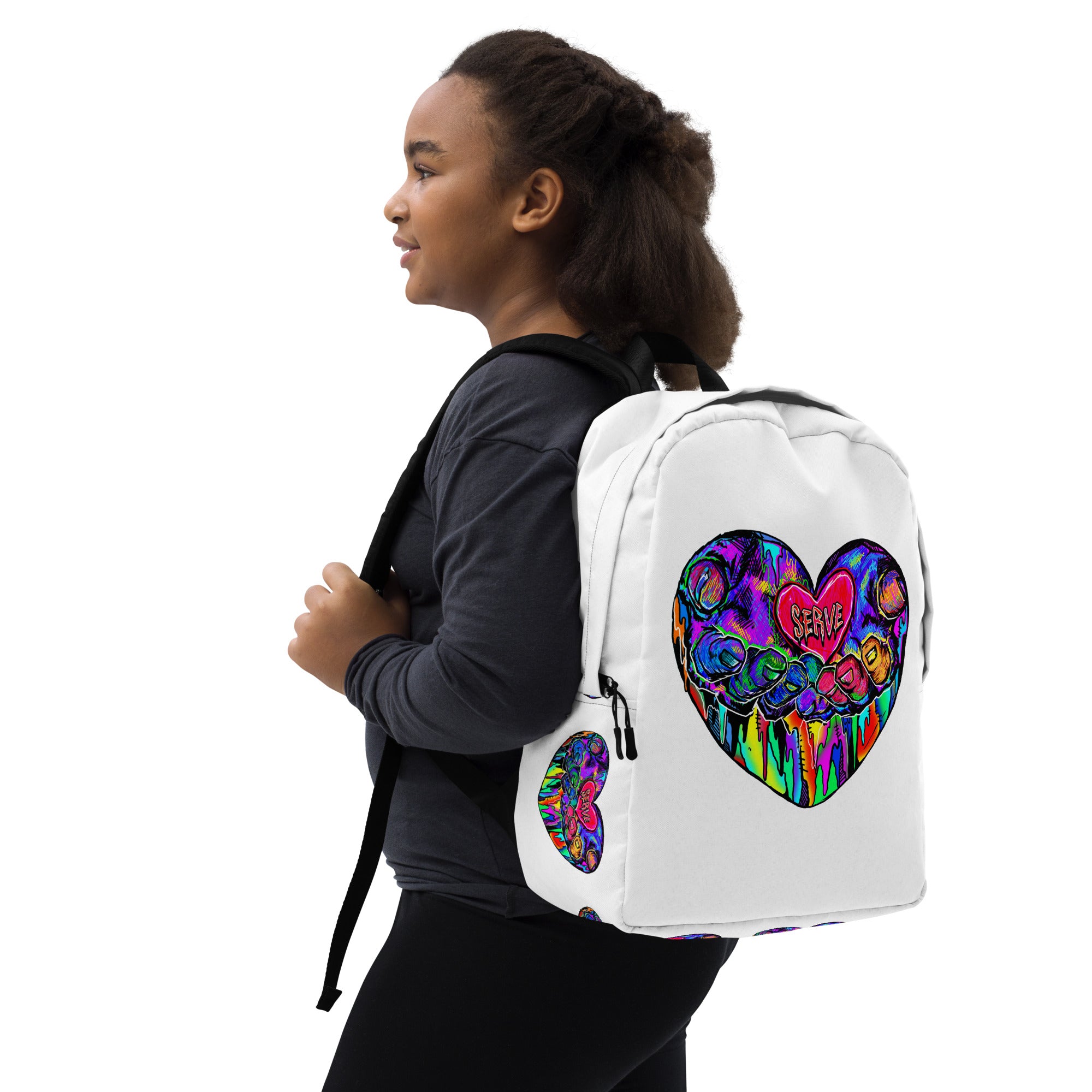 Graffiti Serve We Fight Monsters Backpack