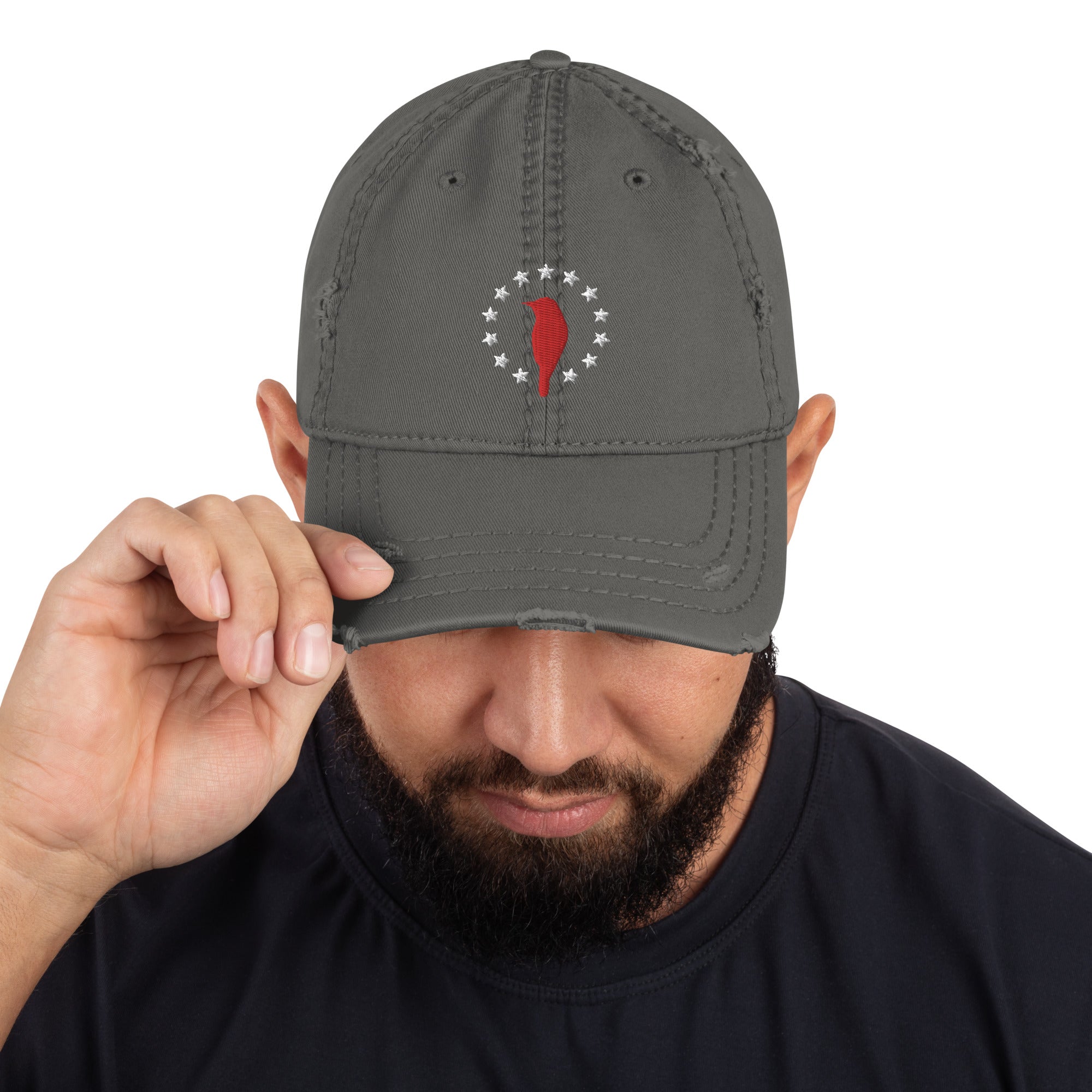 WFM Sparrow/ Stars Distressed Dad Hat
