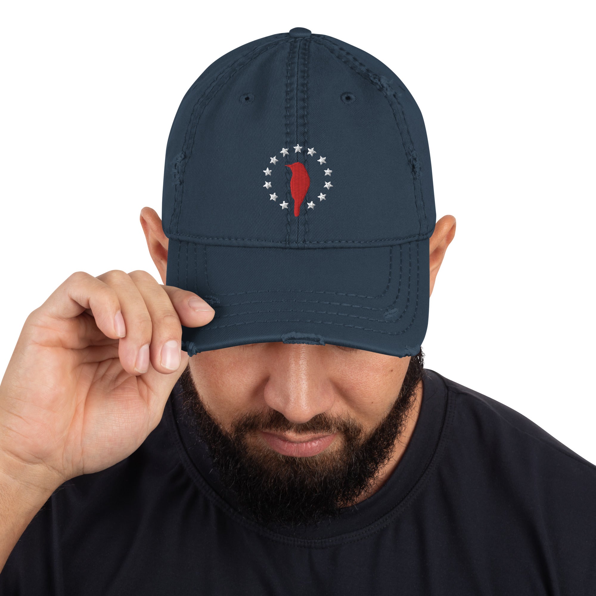WFM Sparrow/ Stars Distressed Dad Hat