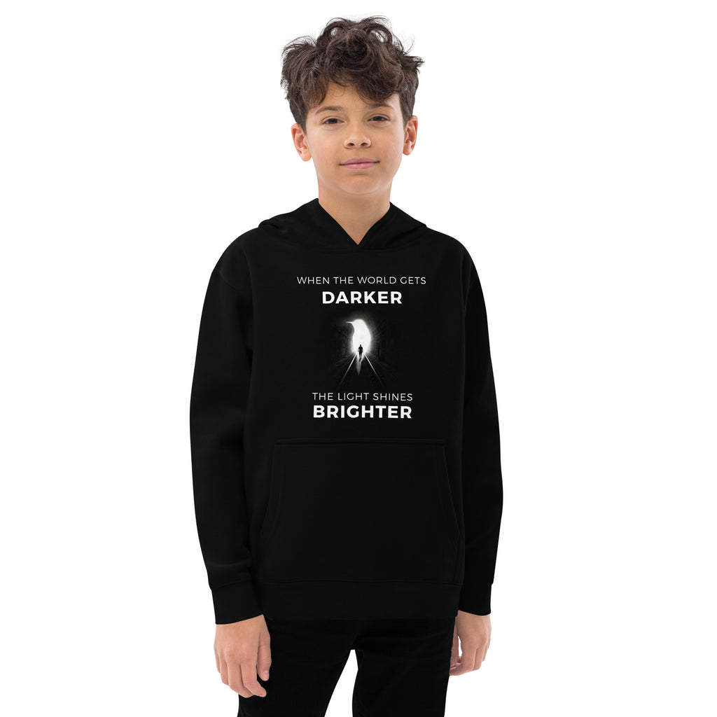 When The World Gets Darker Kids Fleece Hoodie