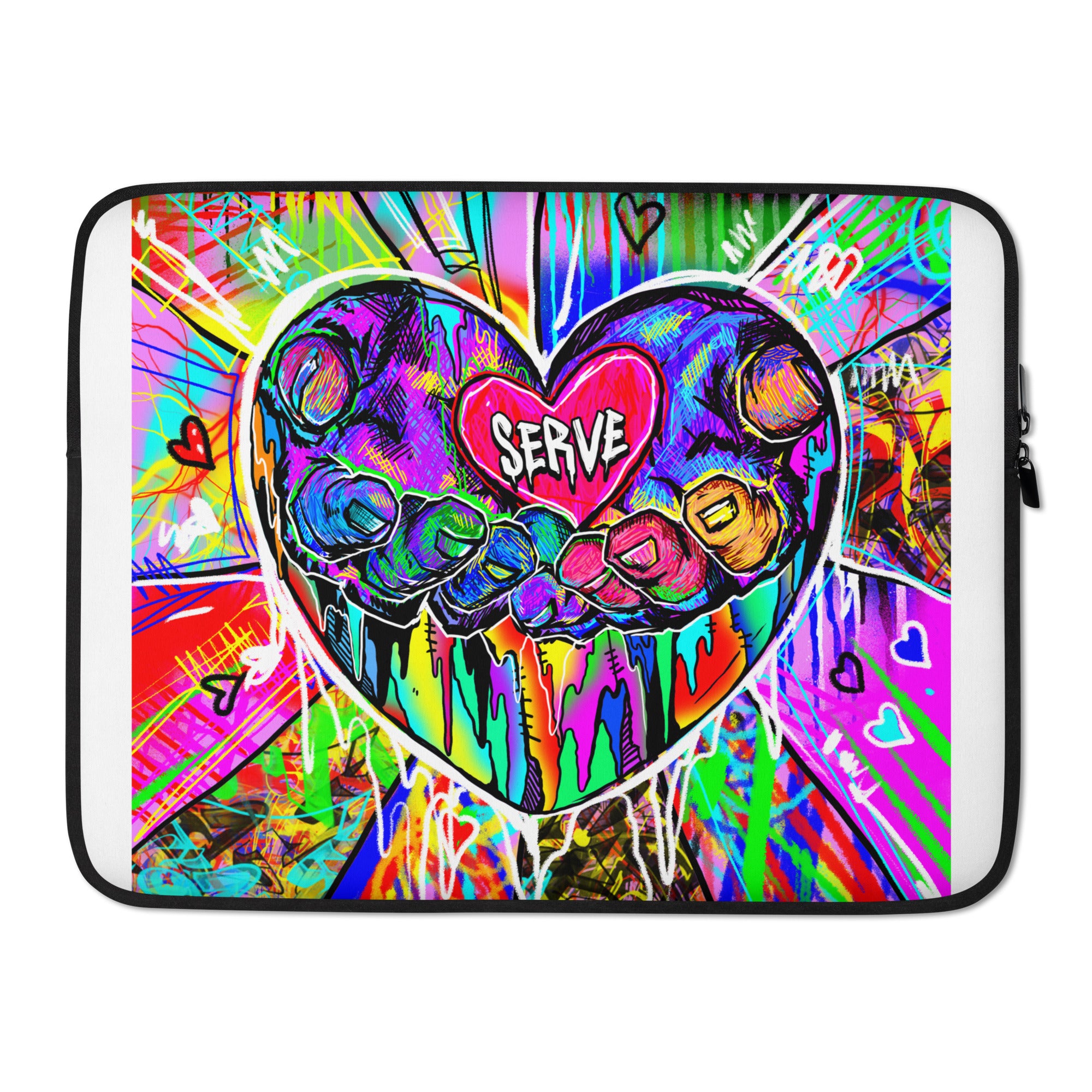 Graffiti Serve We Fight Monsters Laptop Sleeve