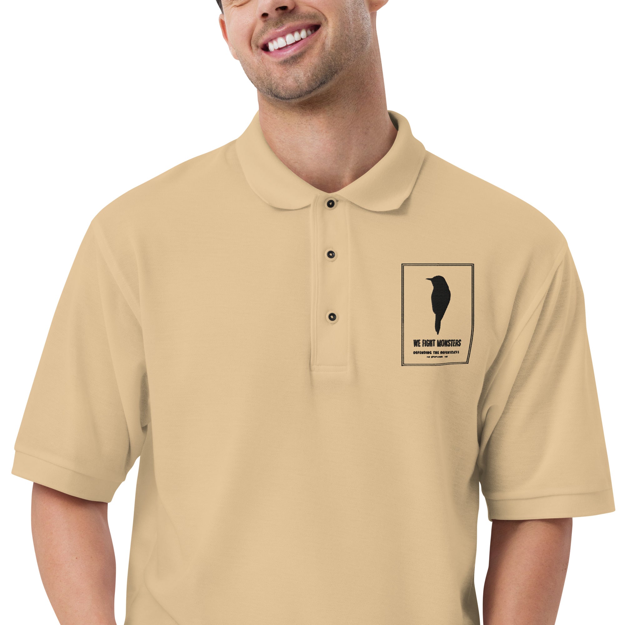 We Fight Monsters Logo Men's Premium Polo