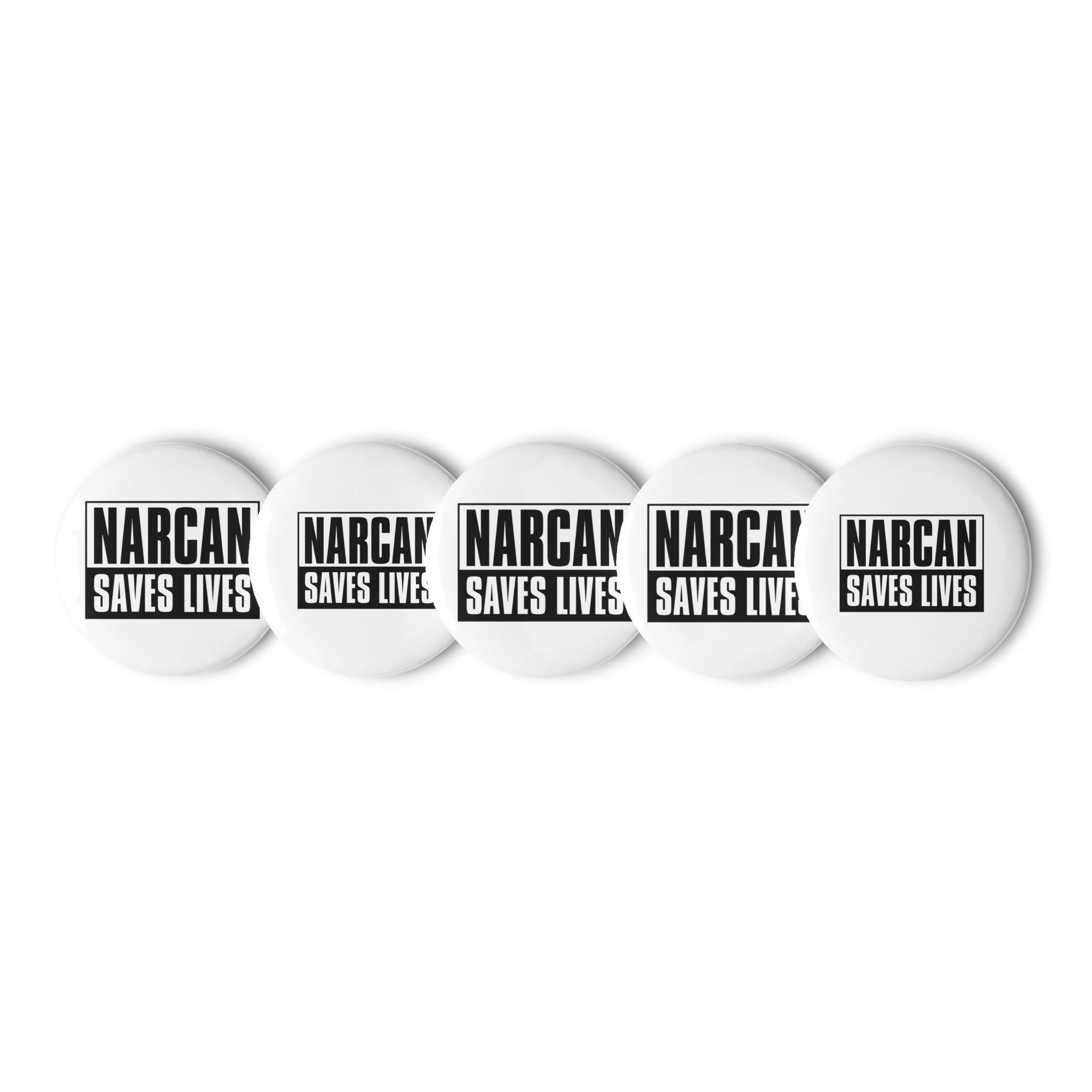 Set of pin buttons Narcan Saves Lives