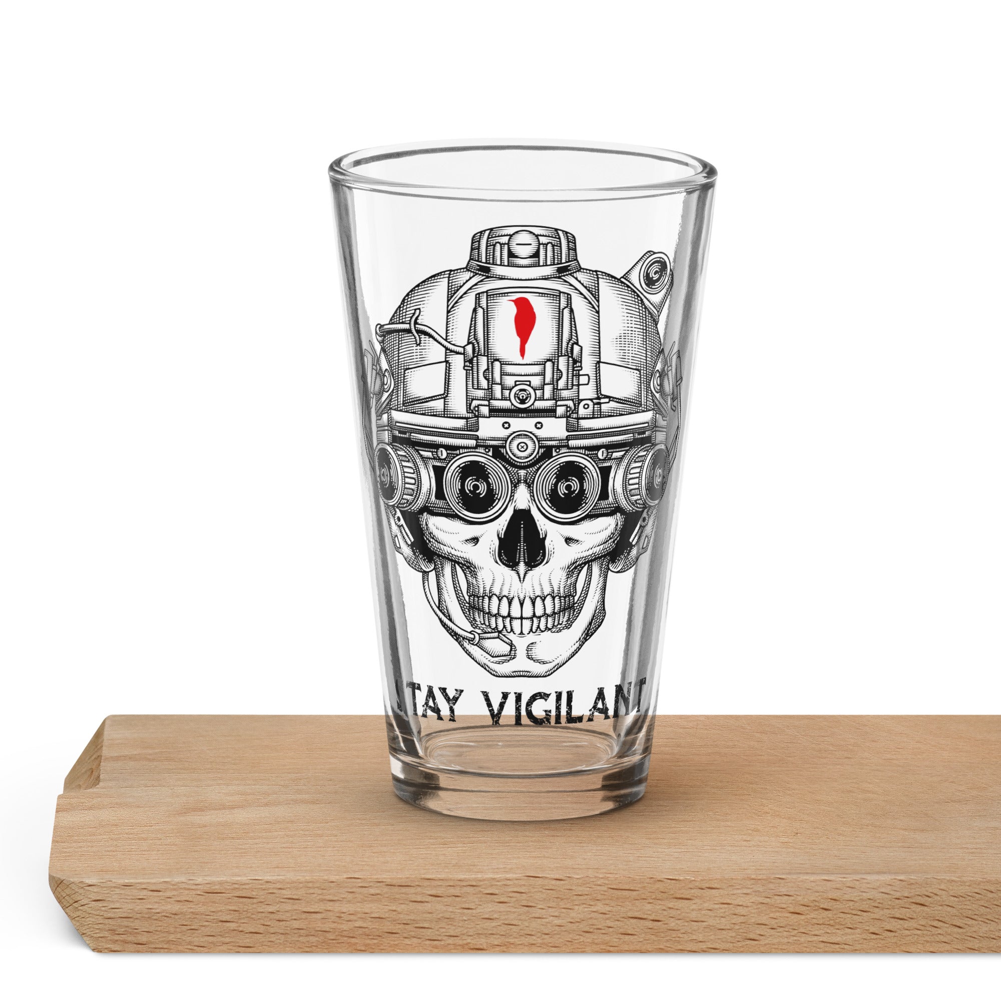 Stay Vigilant Shaker Pint Glass 16oz