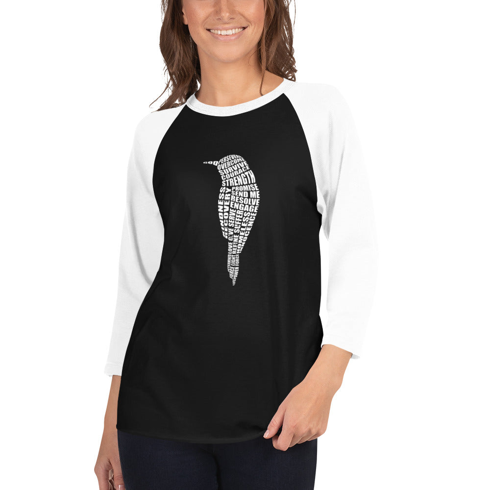 Word Sparrow 3/4 Sleeve Men/Women Shirt
