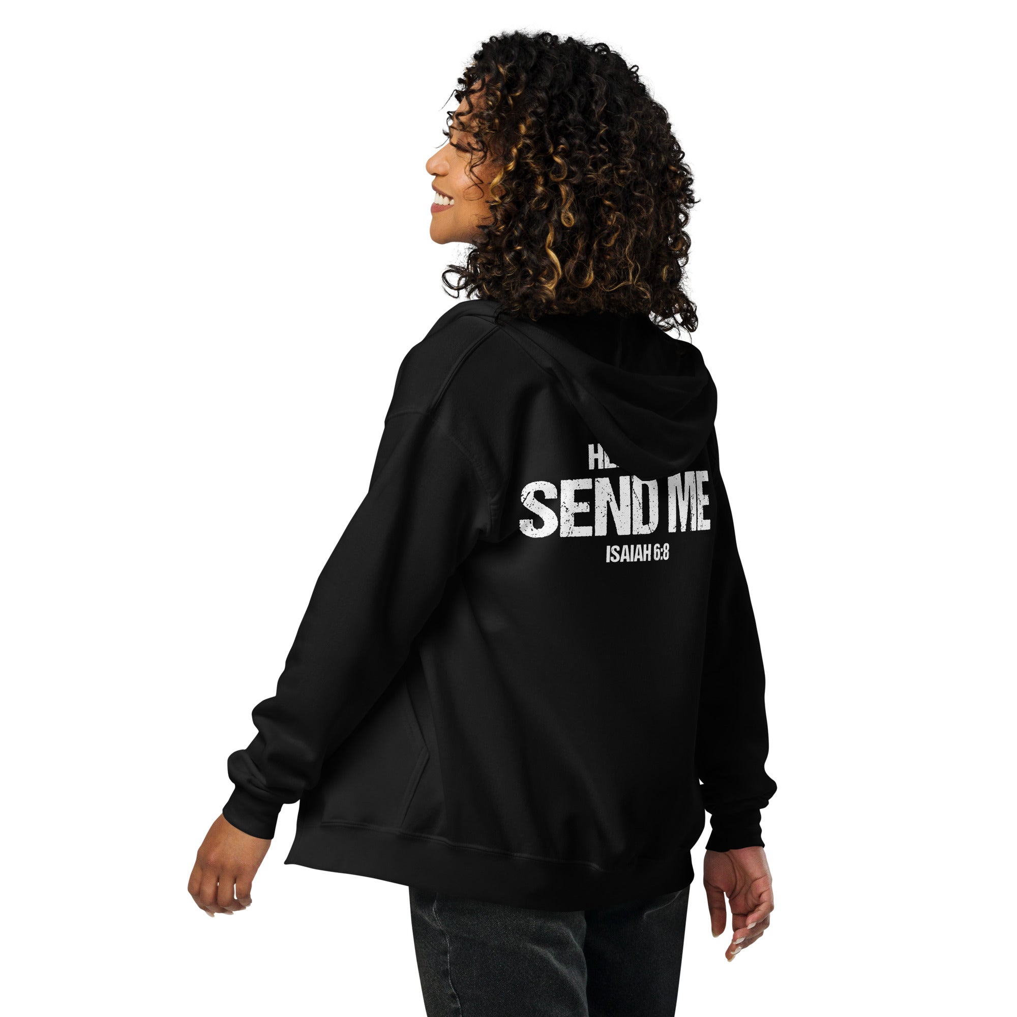 Isaiah 6:8 Here am I; Send Me - We Fight Monsters Heavy Zipper Hoodie