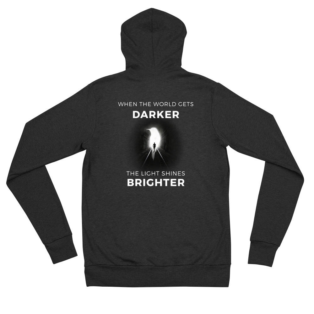 When The World Gets Darker Zip Hoodie