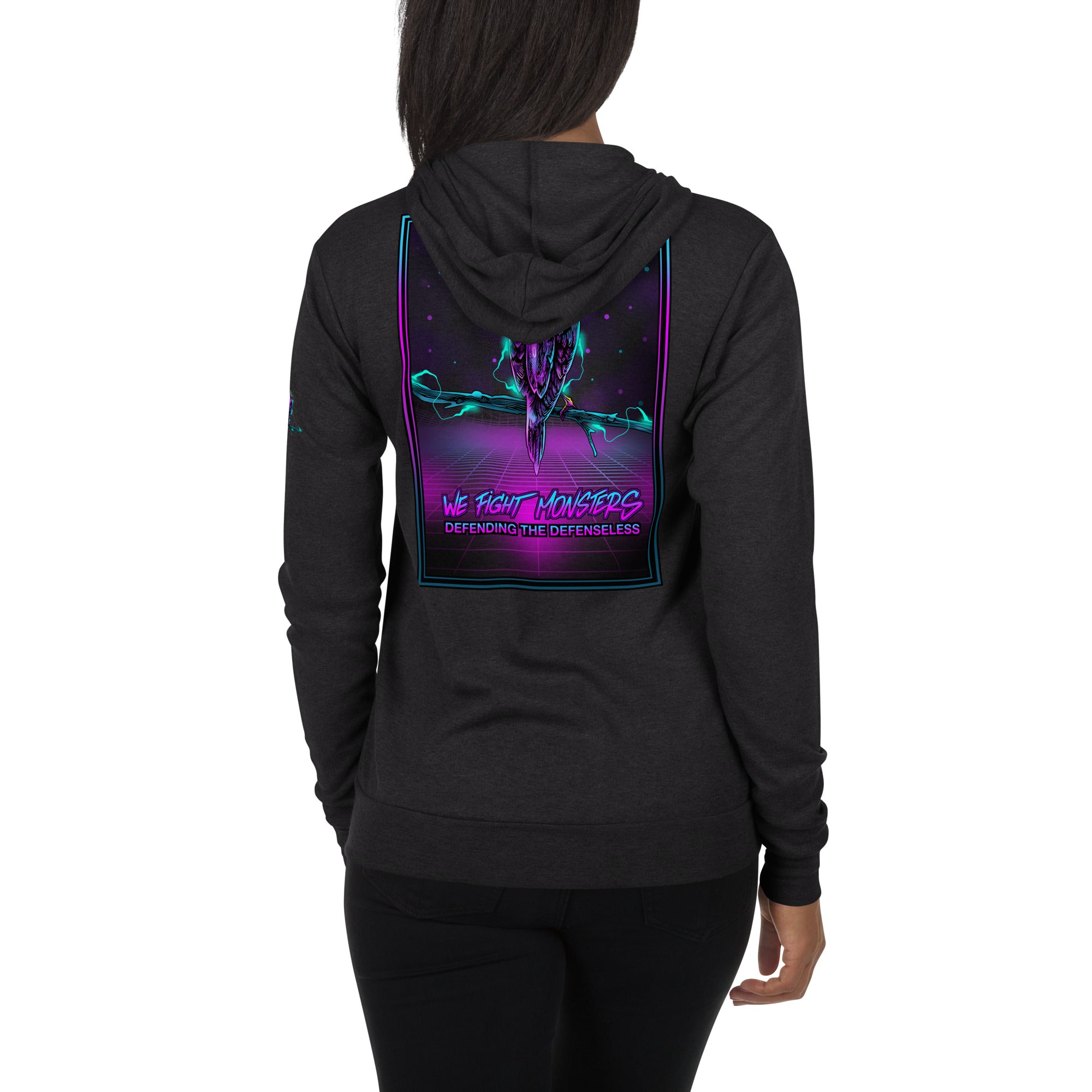 80s We Fight Monsters Zip Hoodie