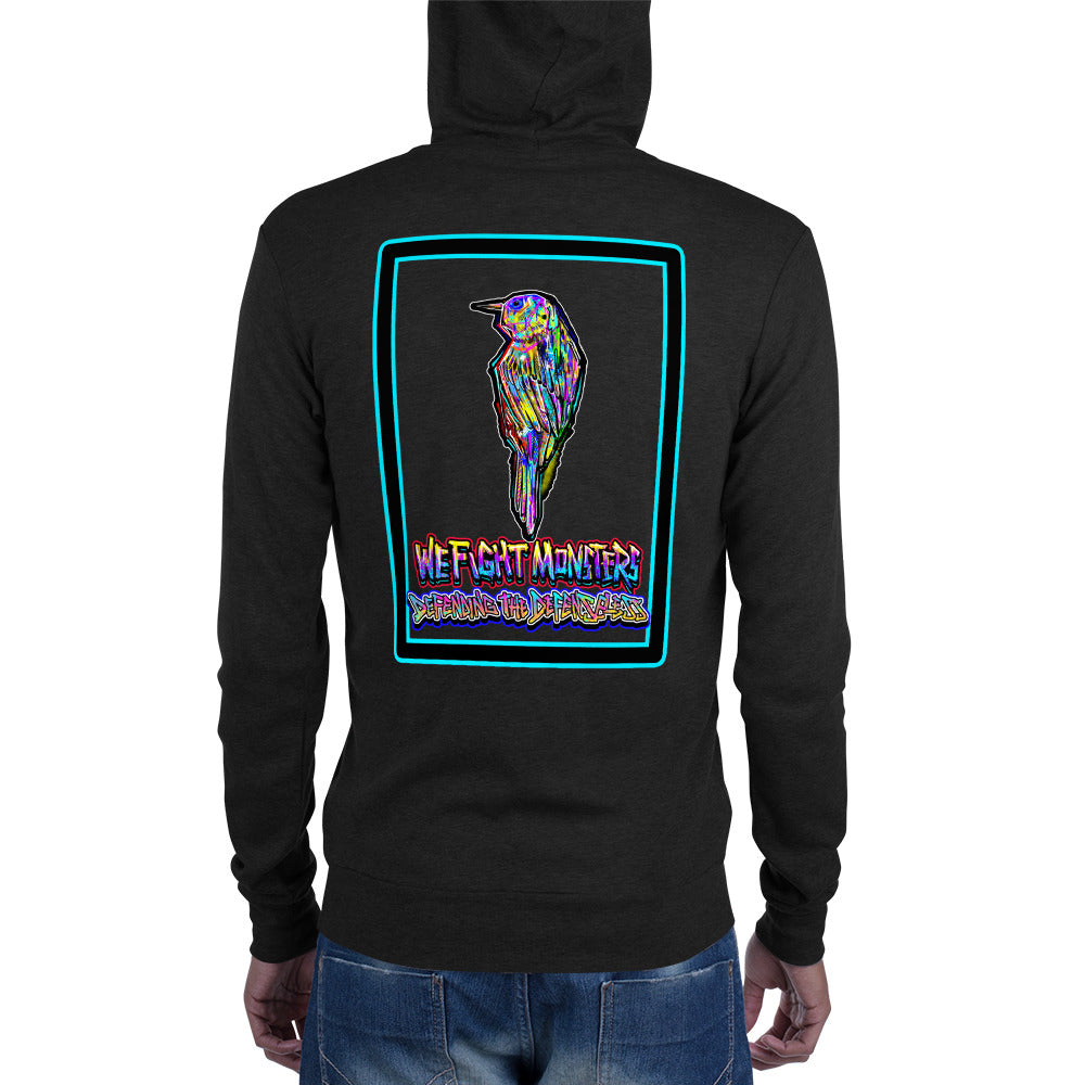 Graffiti Serve We Fight Monsters Zip Hoodie