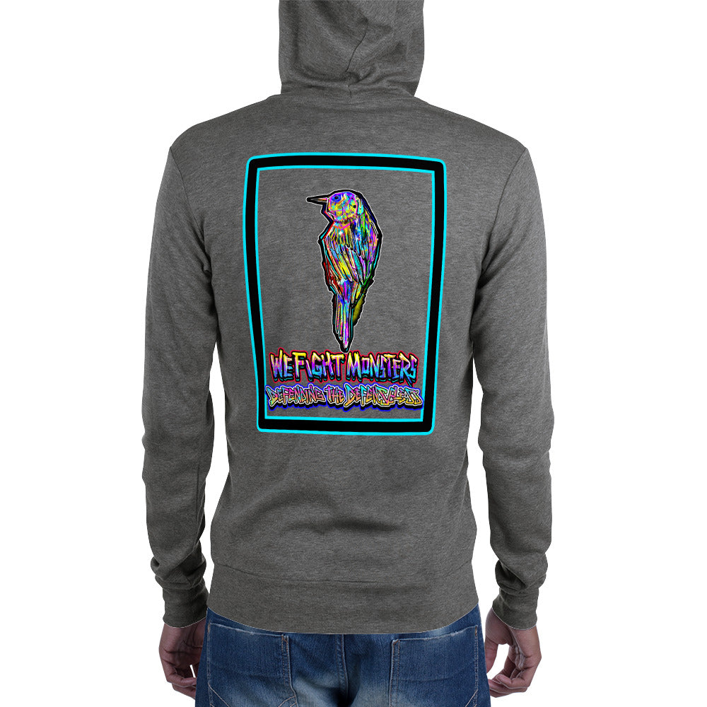 Graffiti Serve We Fight Monsters Zip Hoodie