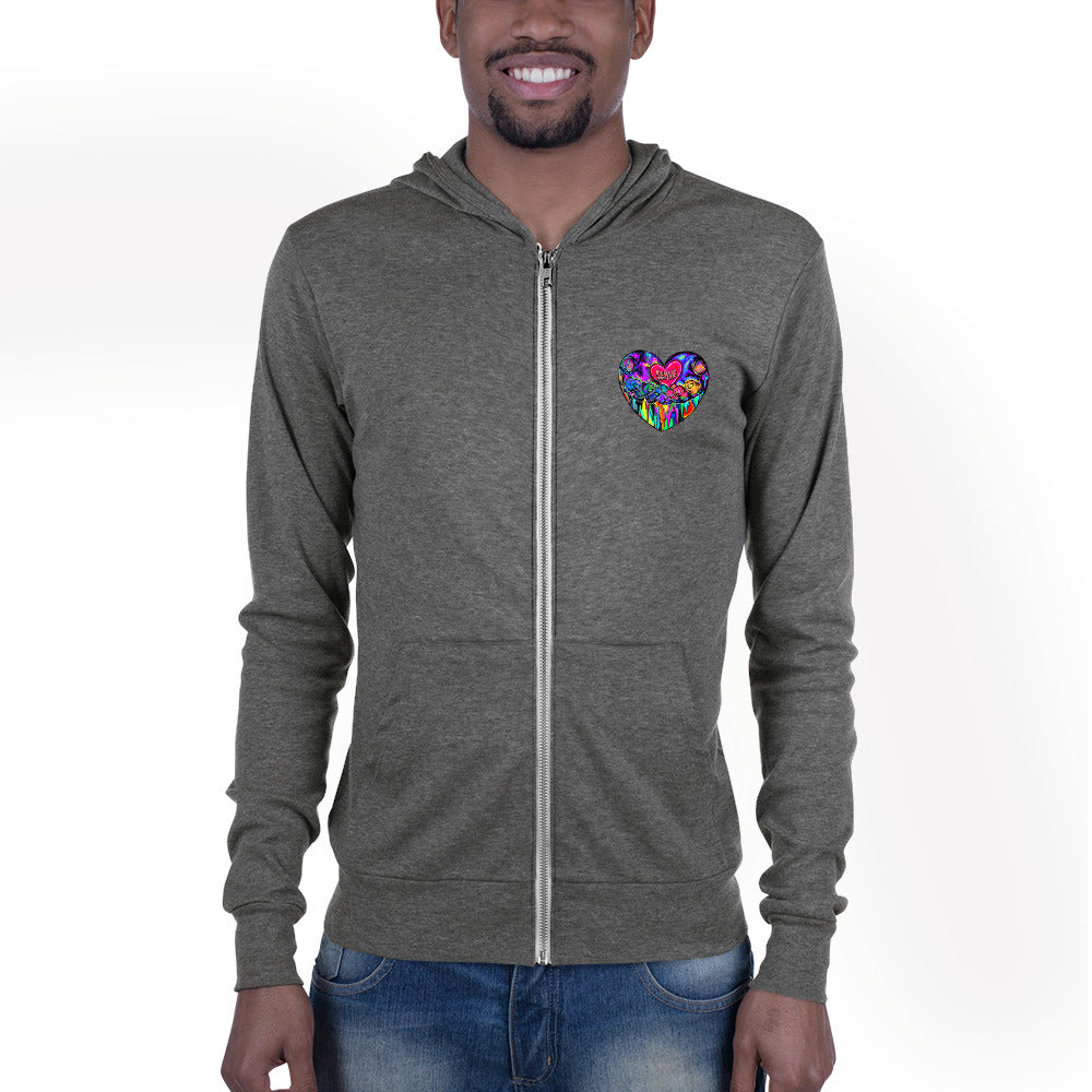 Graffiti Serve We Fight Monsters Zip Hoodie