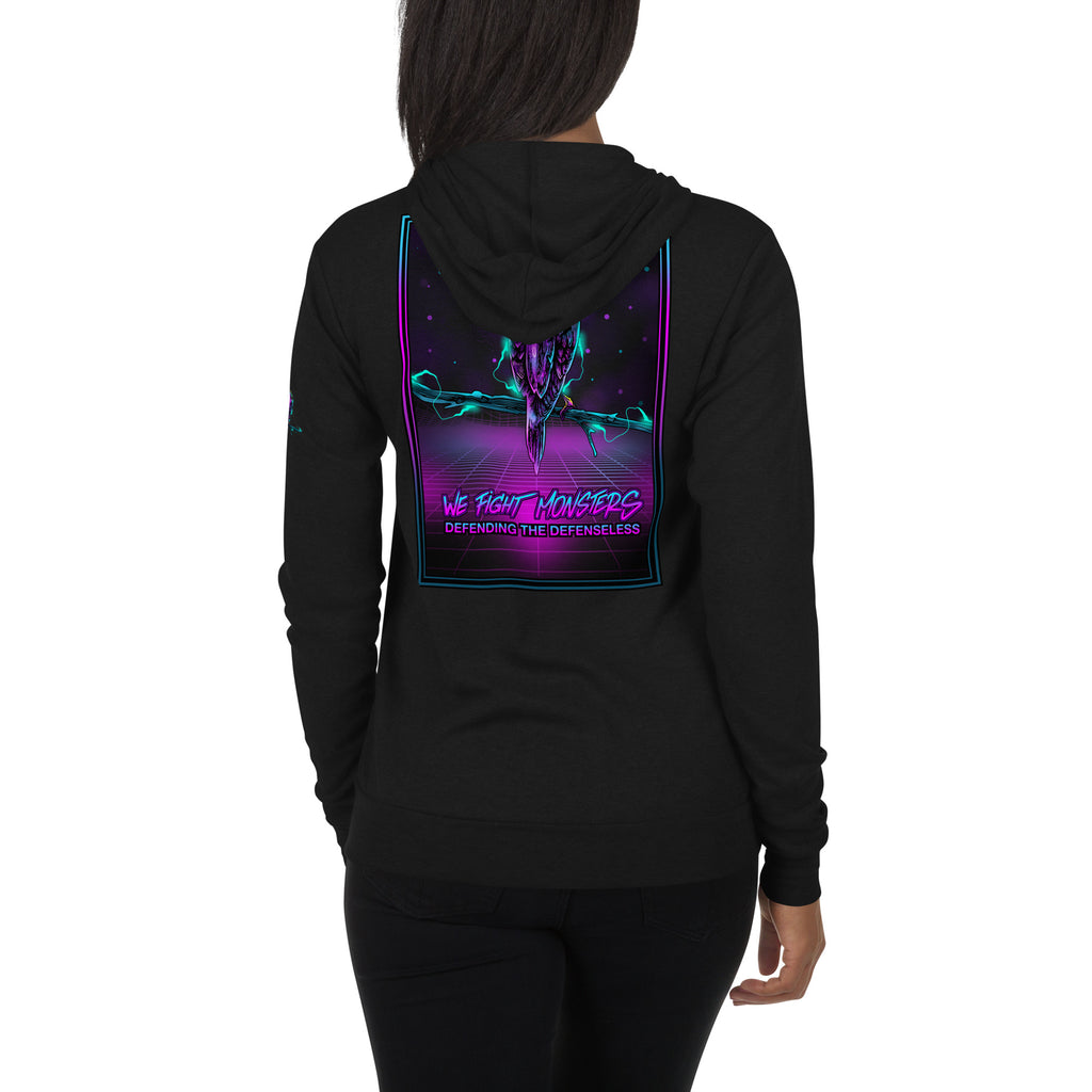 80s We Fight Monsters Zip Hoodie