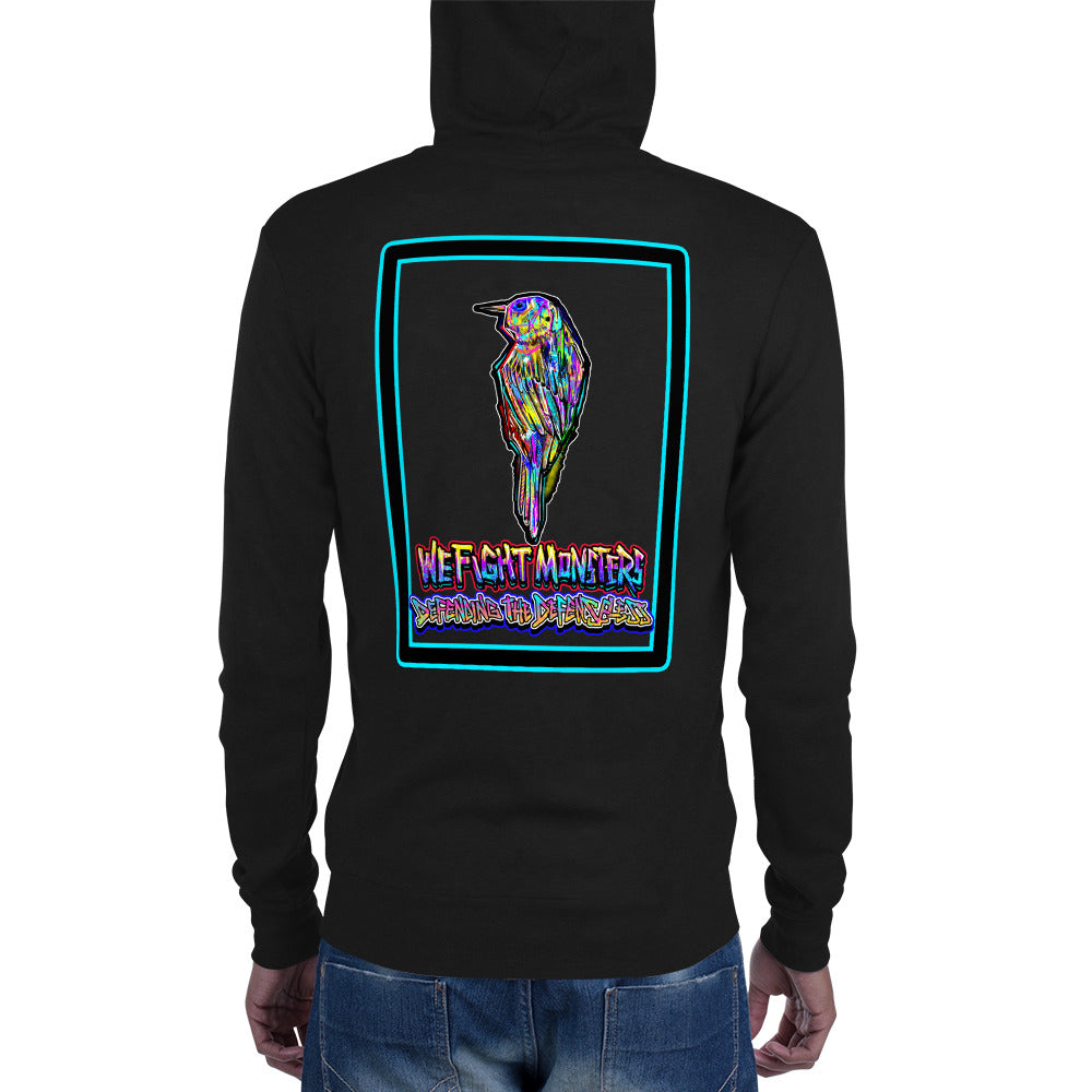 Graffiti Serve We Fight Monsters Zip Hoodie