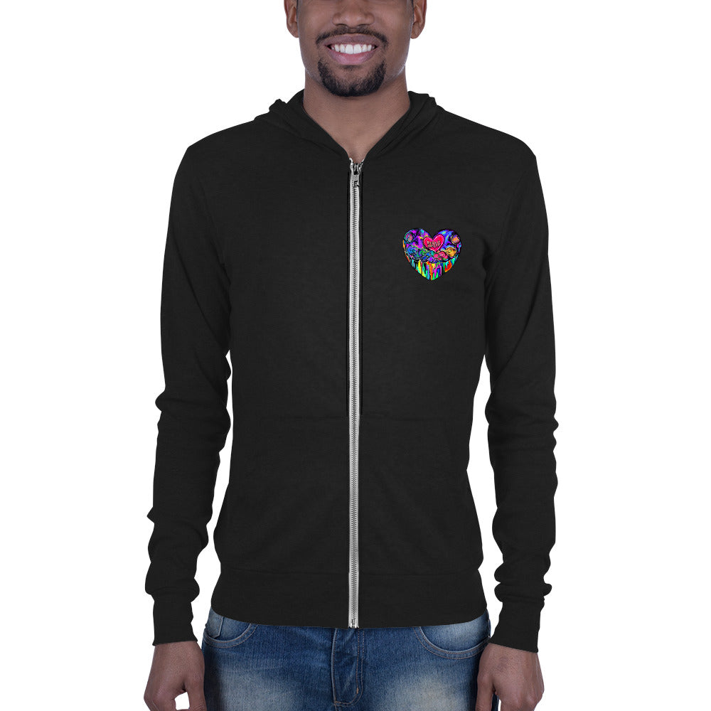 Graffiti Serve We Fight Monsters Zip Hoodie