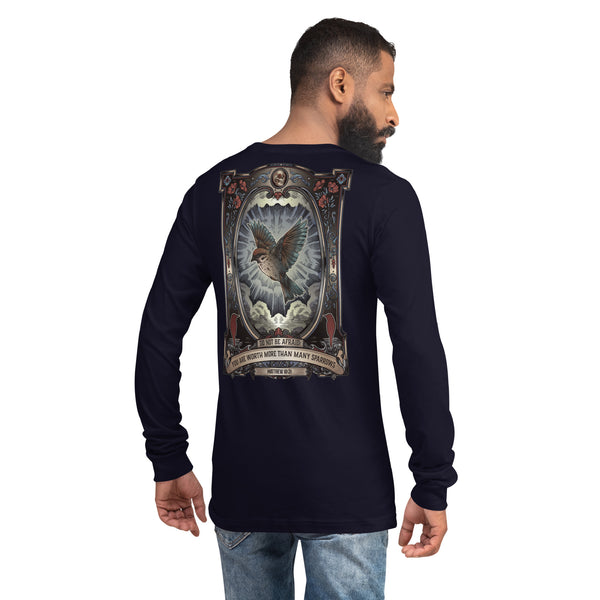 Worth More Than Many Sparrows Bible Verse - Vintage Long Sleeve Shirt