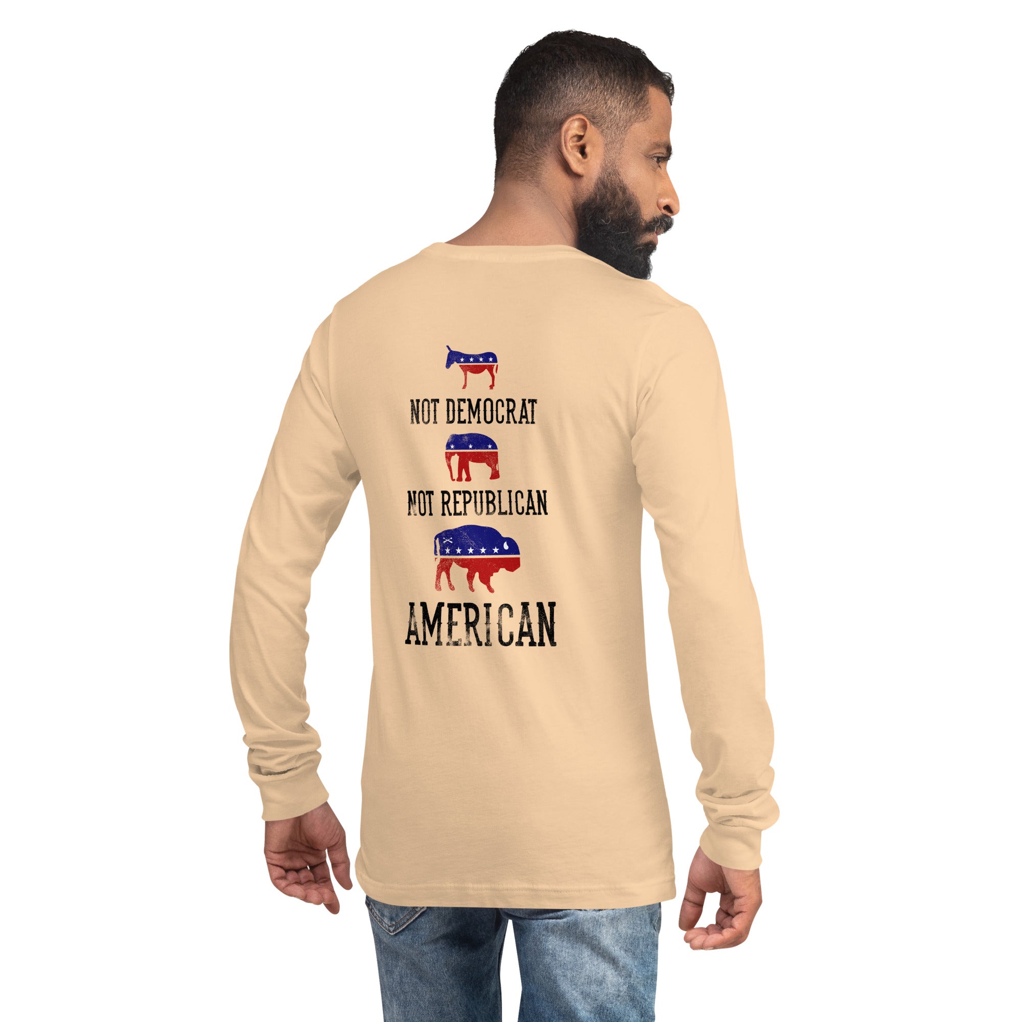 Not Republican, Not Democrat - AMERICAN // We Fight Monsters Unisex Long Sleeve Tee
