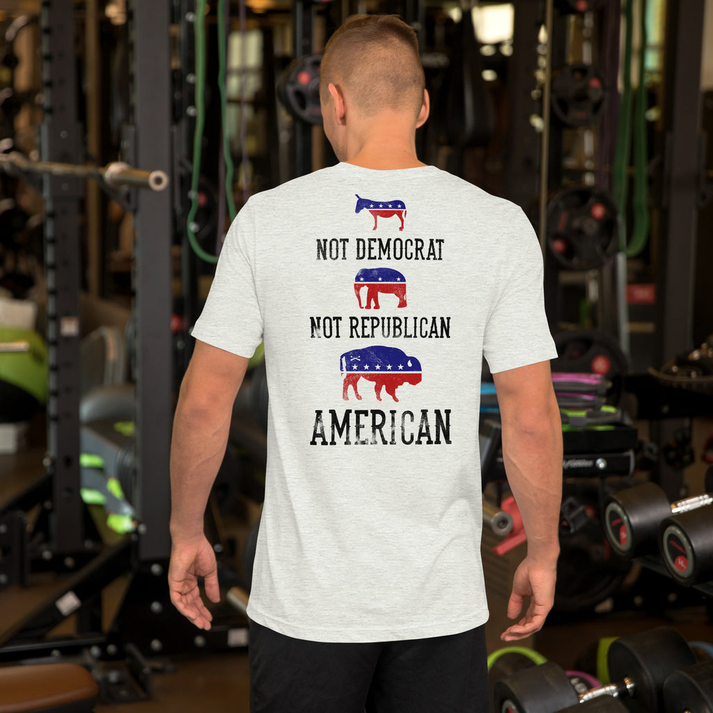 Not Republican, Not Democrat - AMERICAN // We Fight Monsters Tee