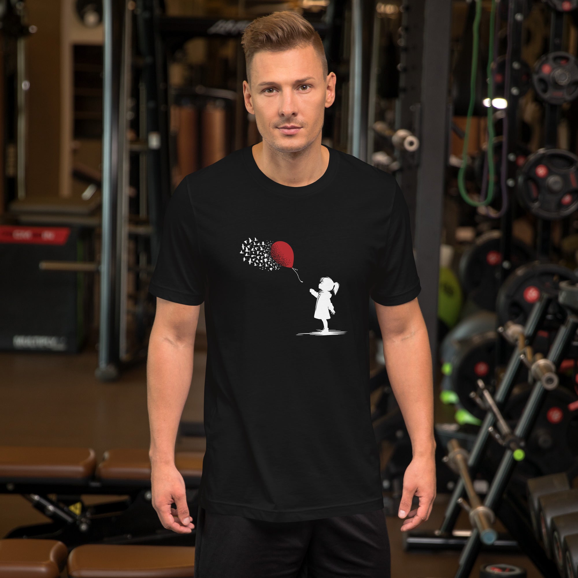 Little Girl and Balloon Men / Women T-shirt