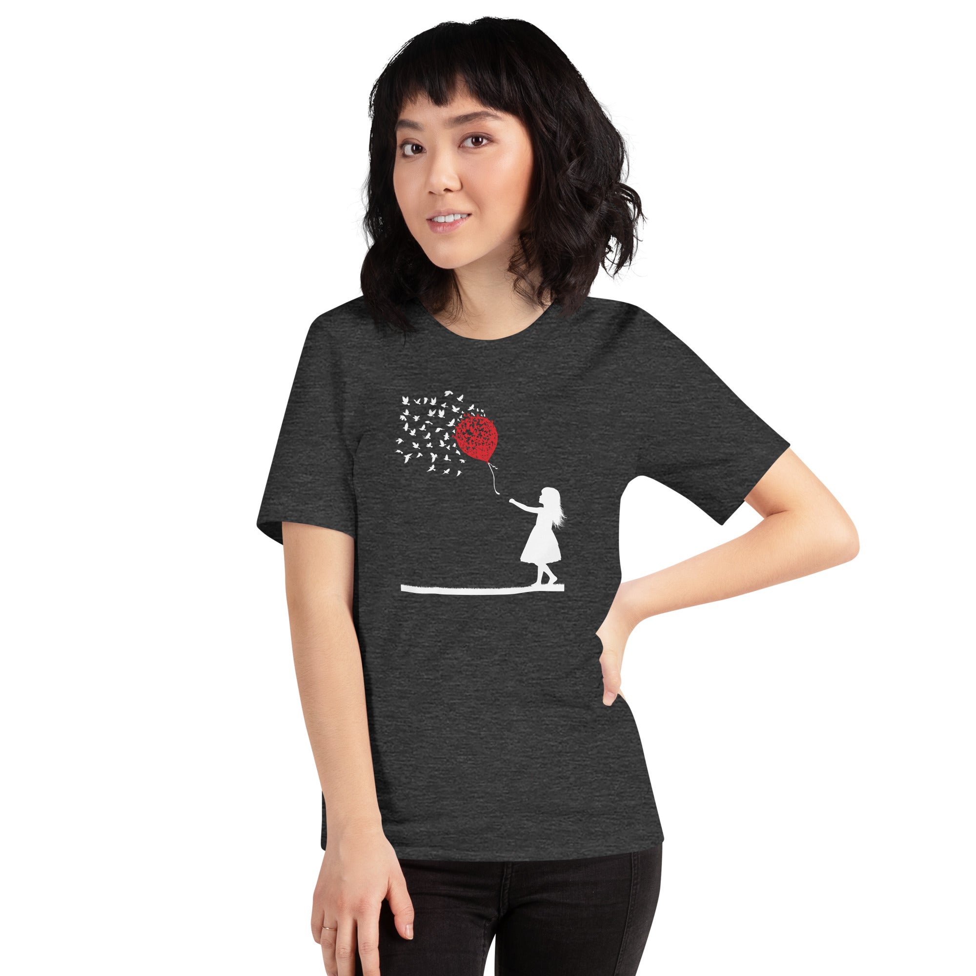 Girl and Balloon Men / Women T-shirt