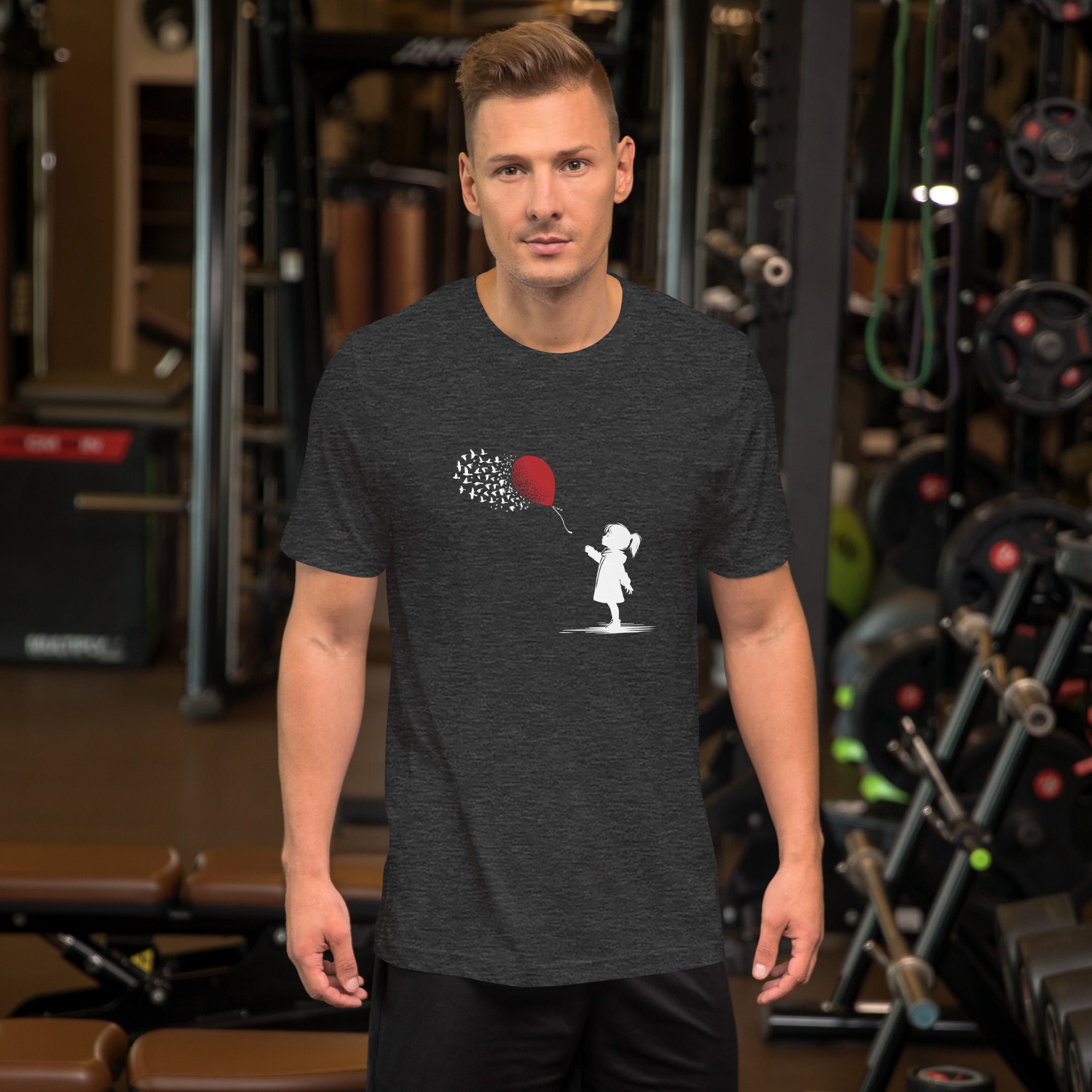 Little Girl and Balloon Men / Women T-shirt