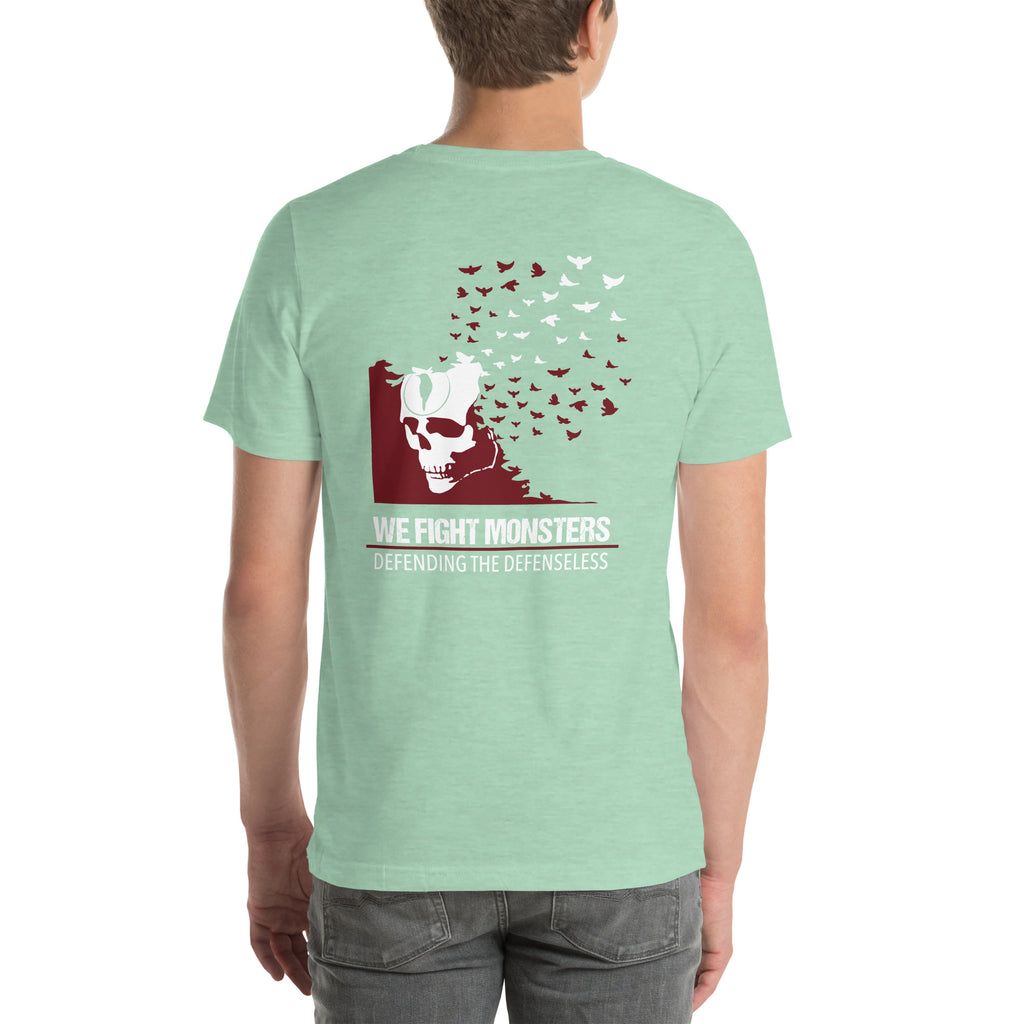 White Sparrow Banksy Inspired We Fight Monsters Op Tee