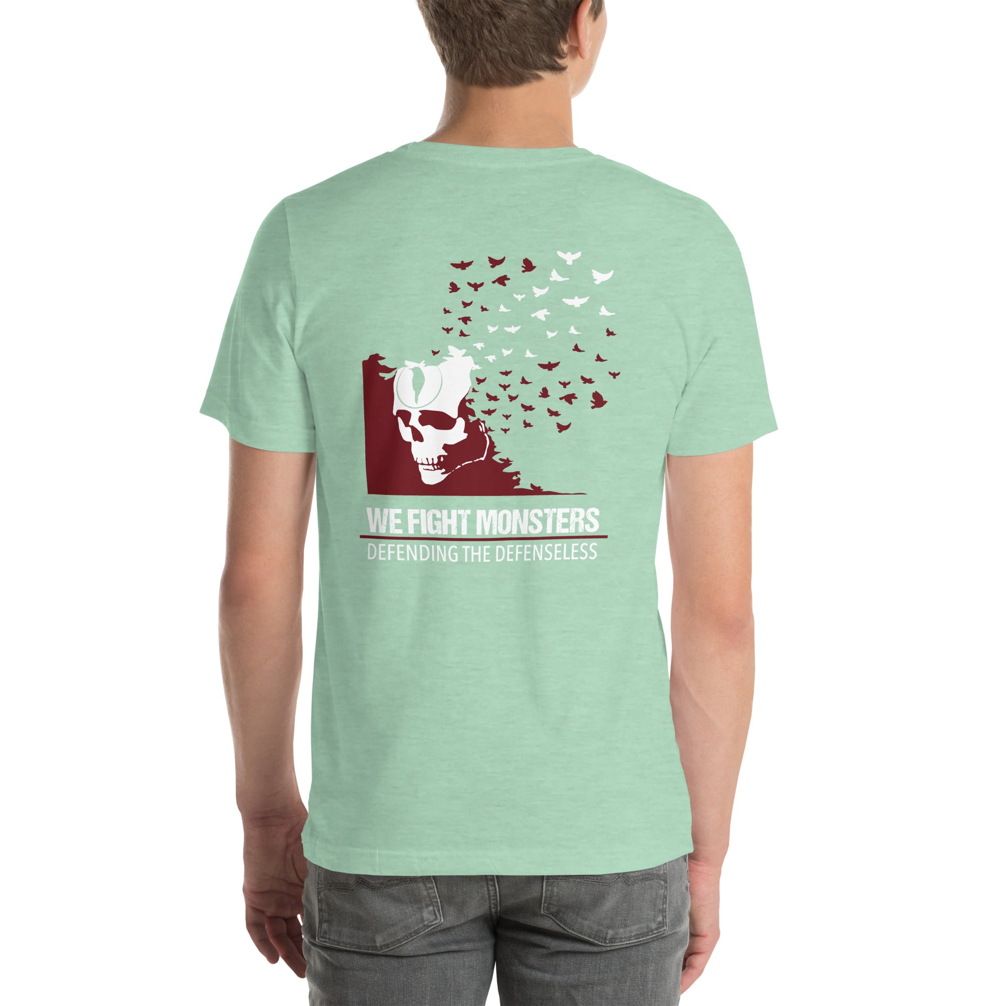 White Sparrow Banksy Inspired We Fight Monsters Op Tee