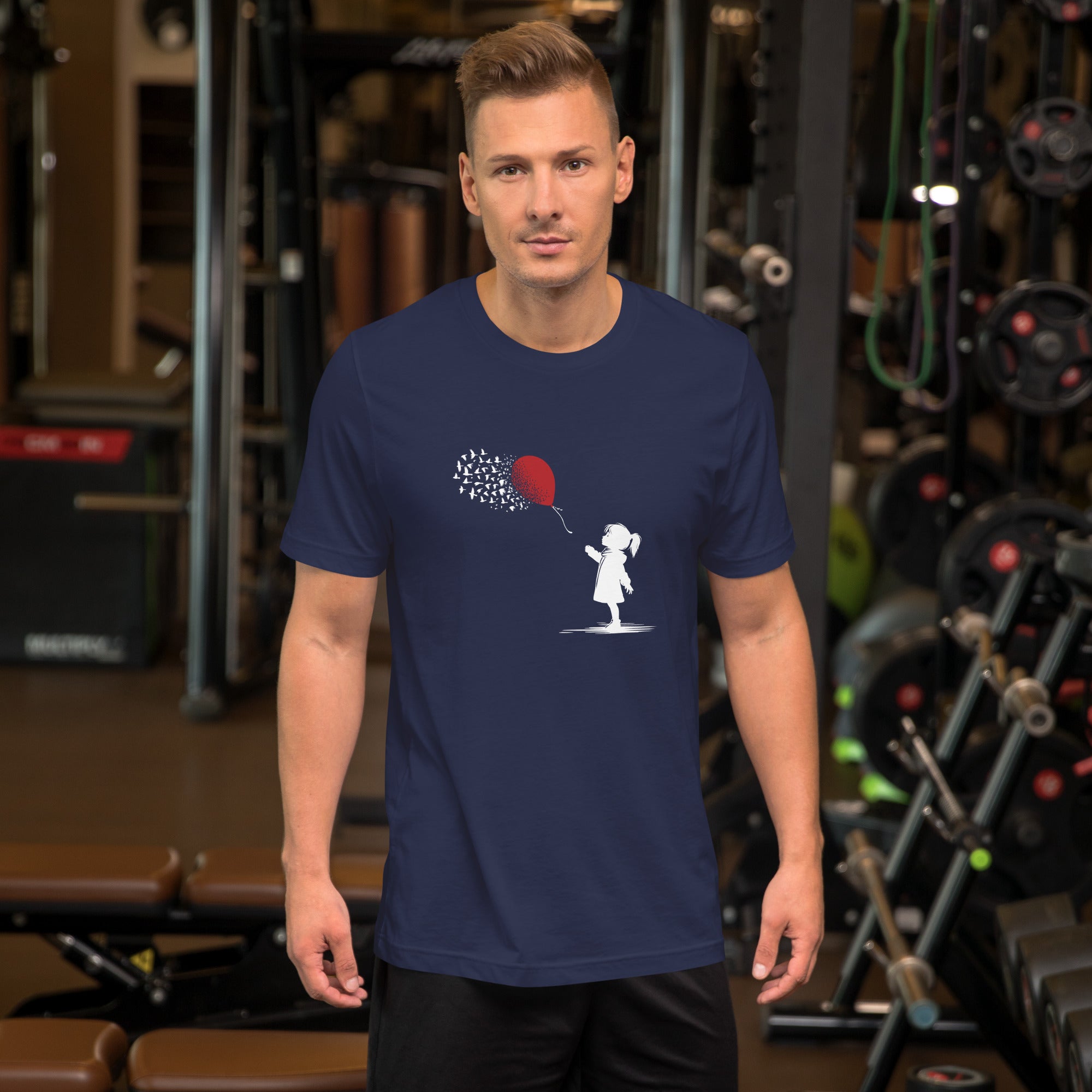 Little Girl and Balloon Men / Women T-shirt