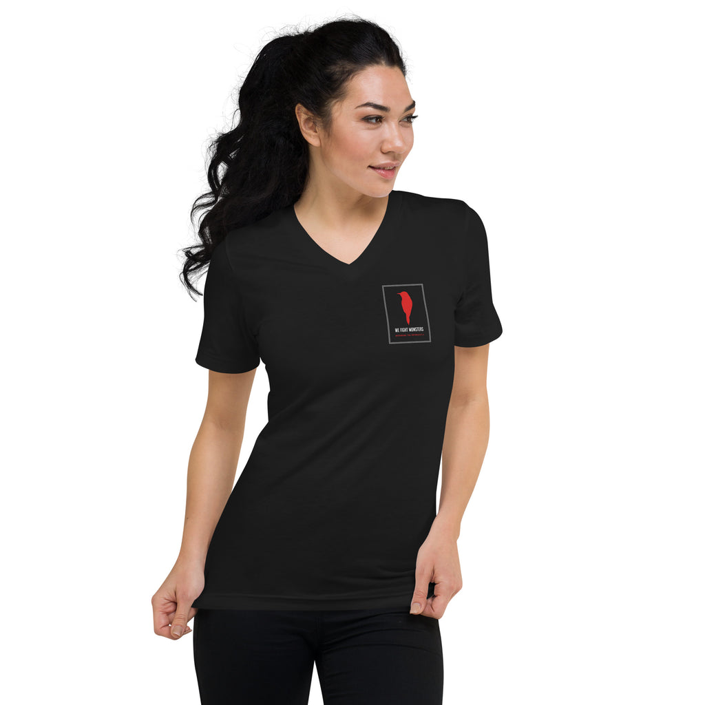 Worth More Than Many Sparrows Bible Verse Unisex Short Sleeve V-Neck T-Shirt
