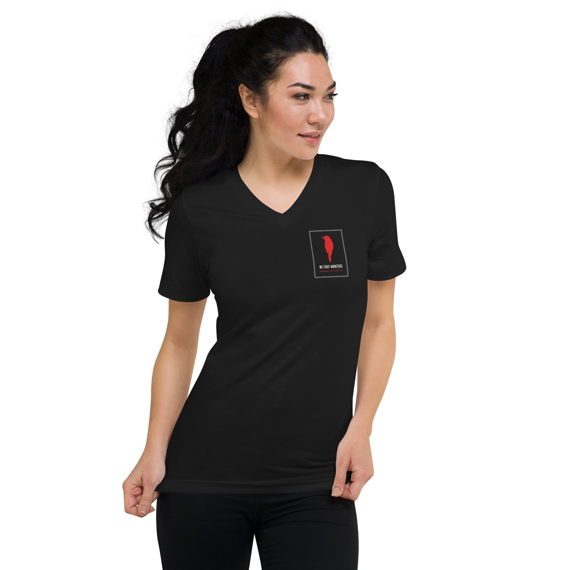 Worth More Than Many Sparrows Bible Verse Unisex Short Sleeve V-Neck T-Shirt