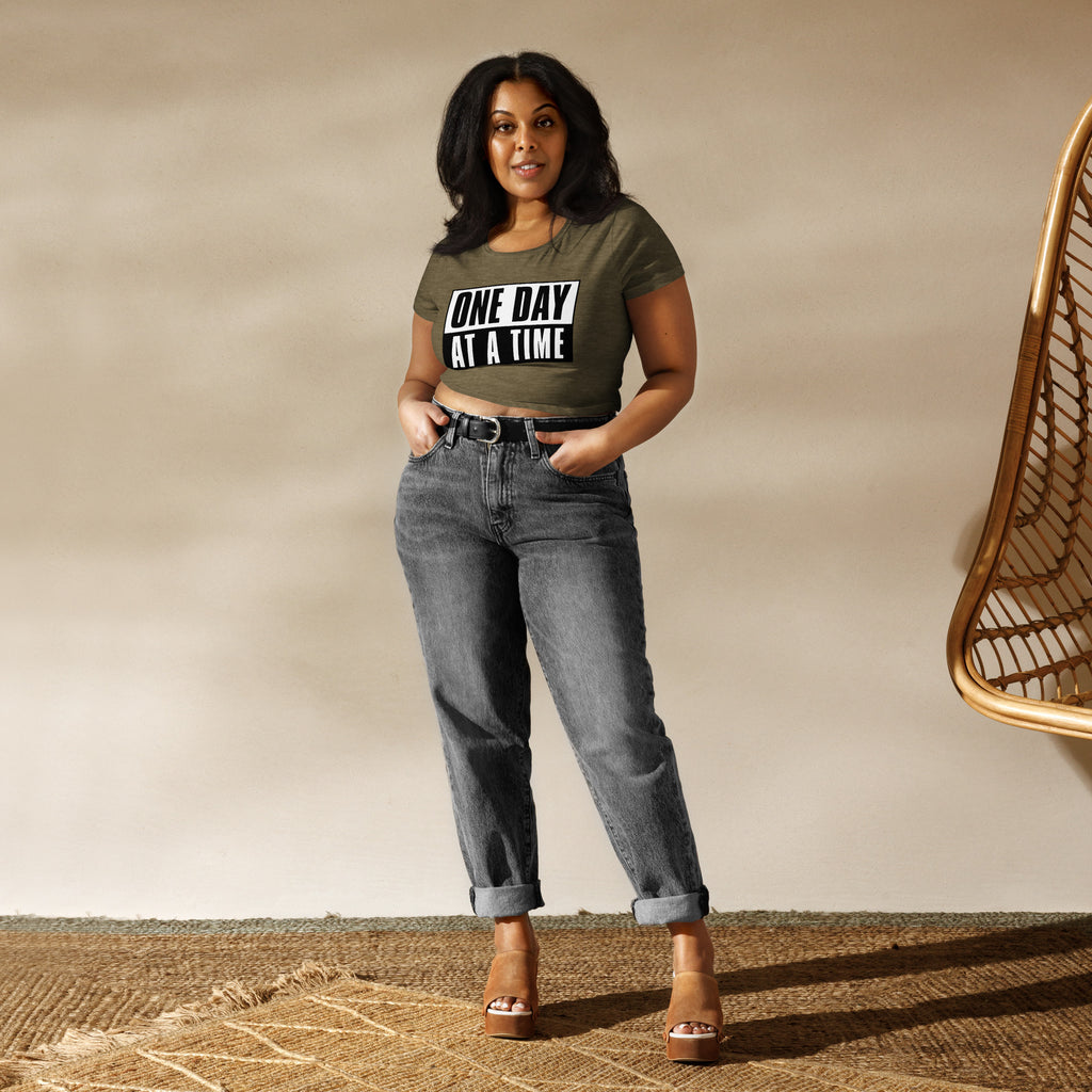 One Day at a Time Women’s Crop Tee