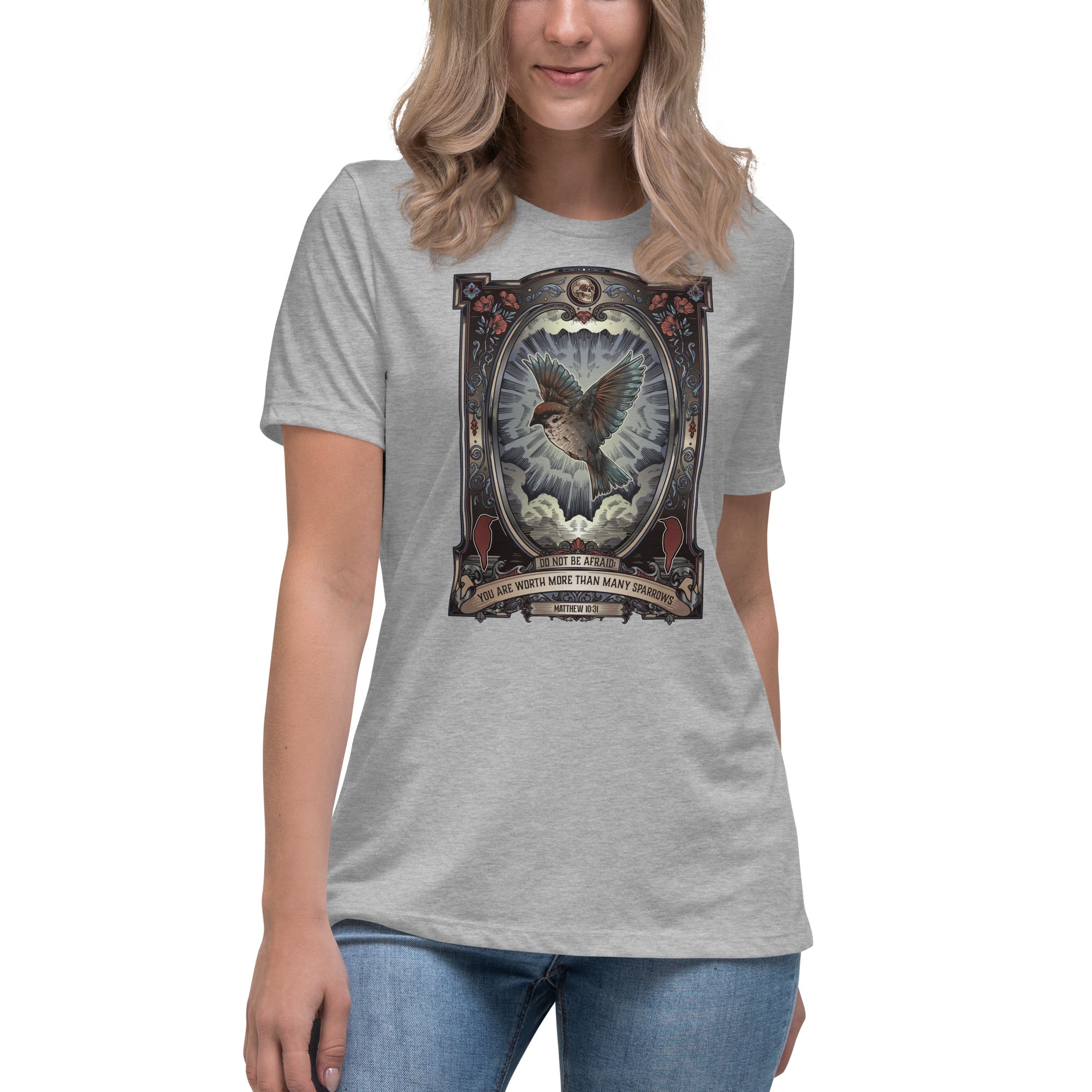 Worth More Than Many Sparrows Bible Verse - Vintage Women's T-Shirt