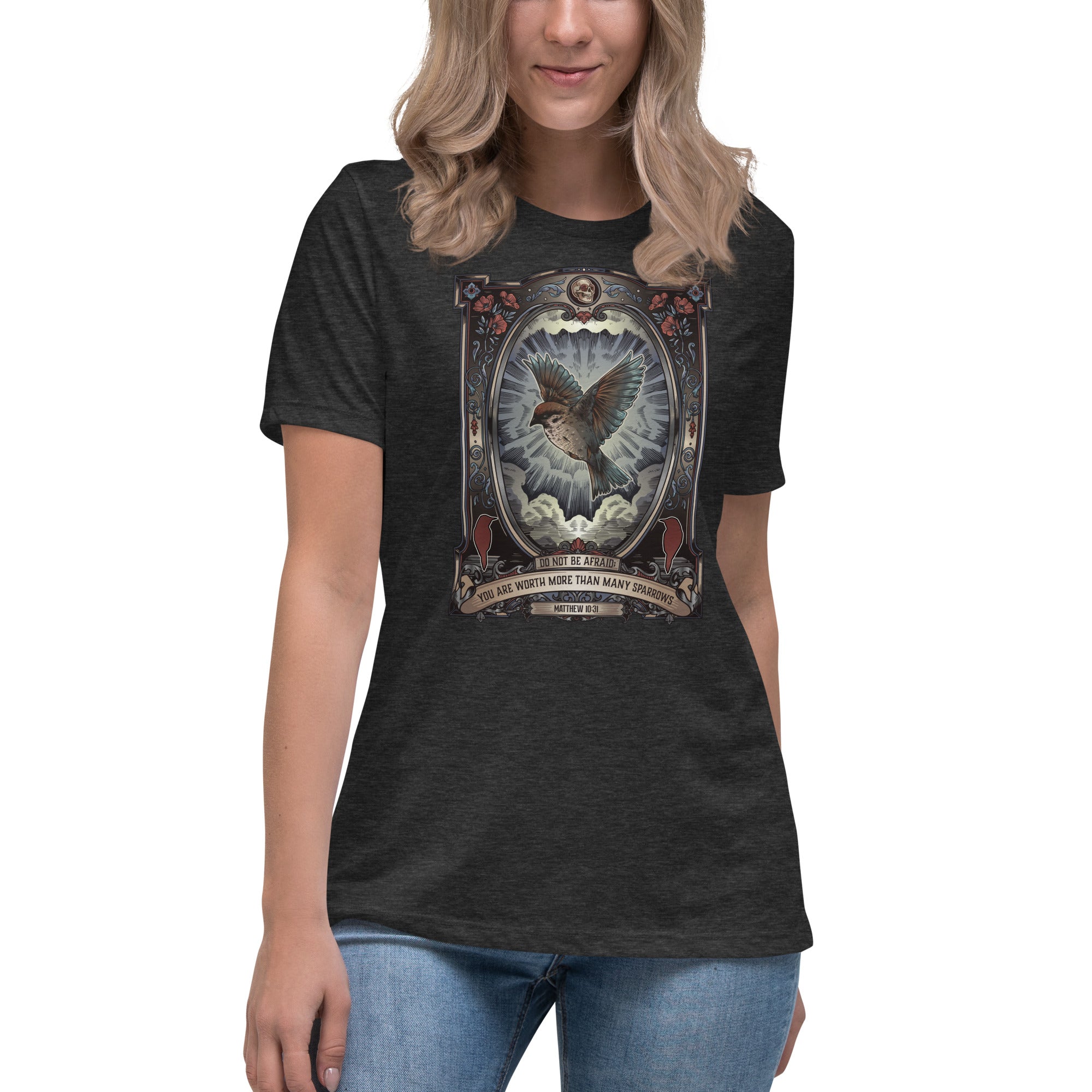 Worth More Than Many Sparrows Bible Verse - Vintage Women's T-Shirt