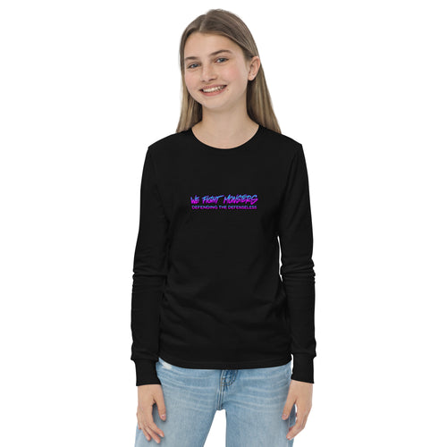 80s We Fight Monsters Youth Long Sleeve Tee