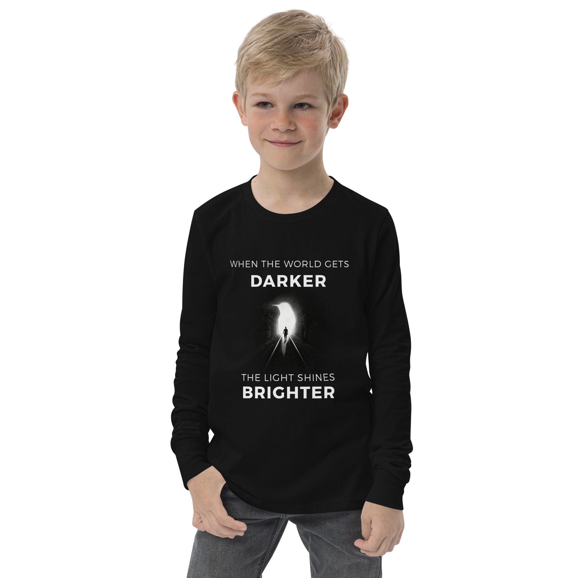 When The World Gets Darker Youth Long Sleeve Tee