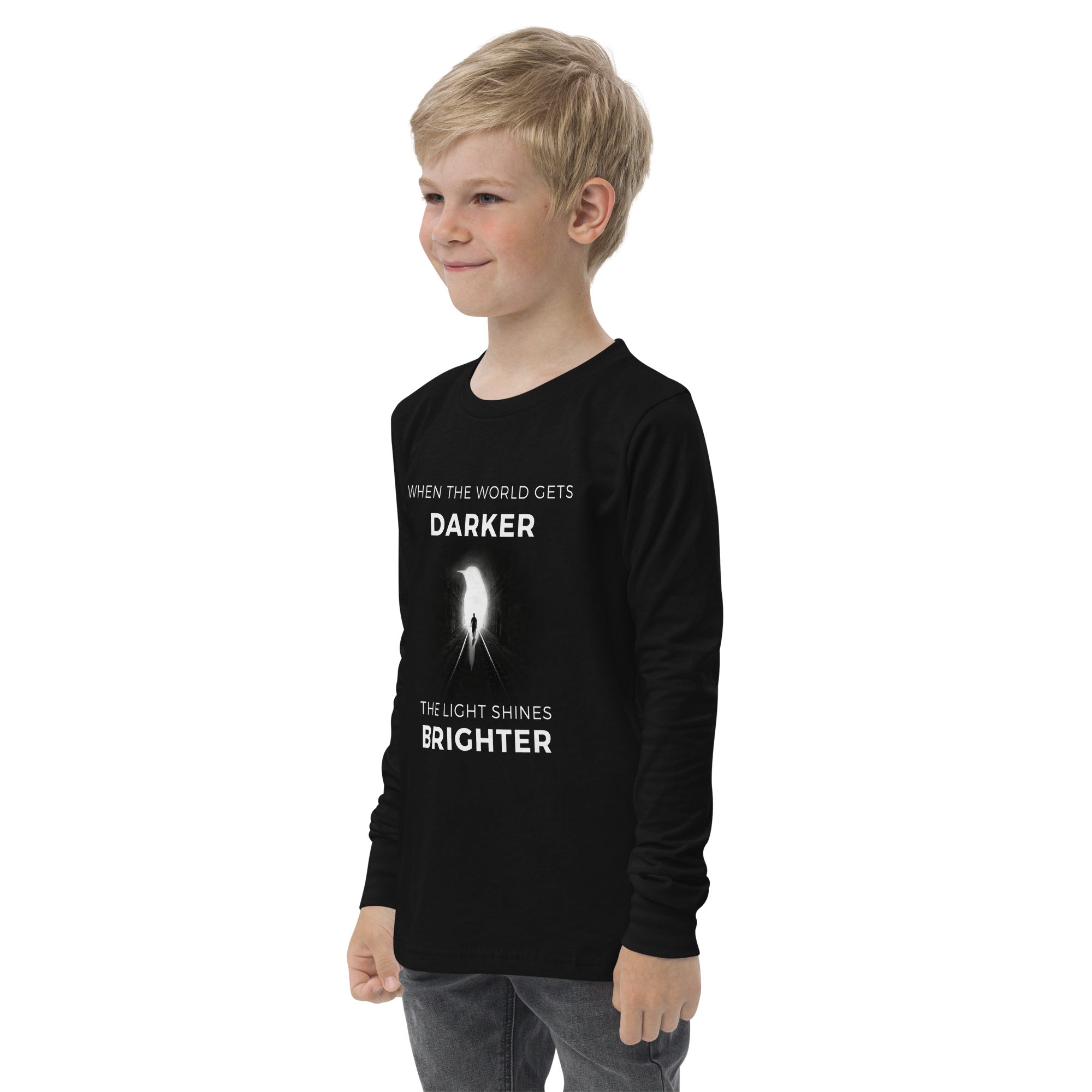 When The World Gets Darker Youth Long Sleeve Tee
