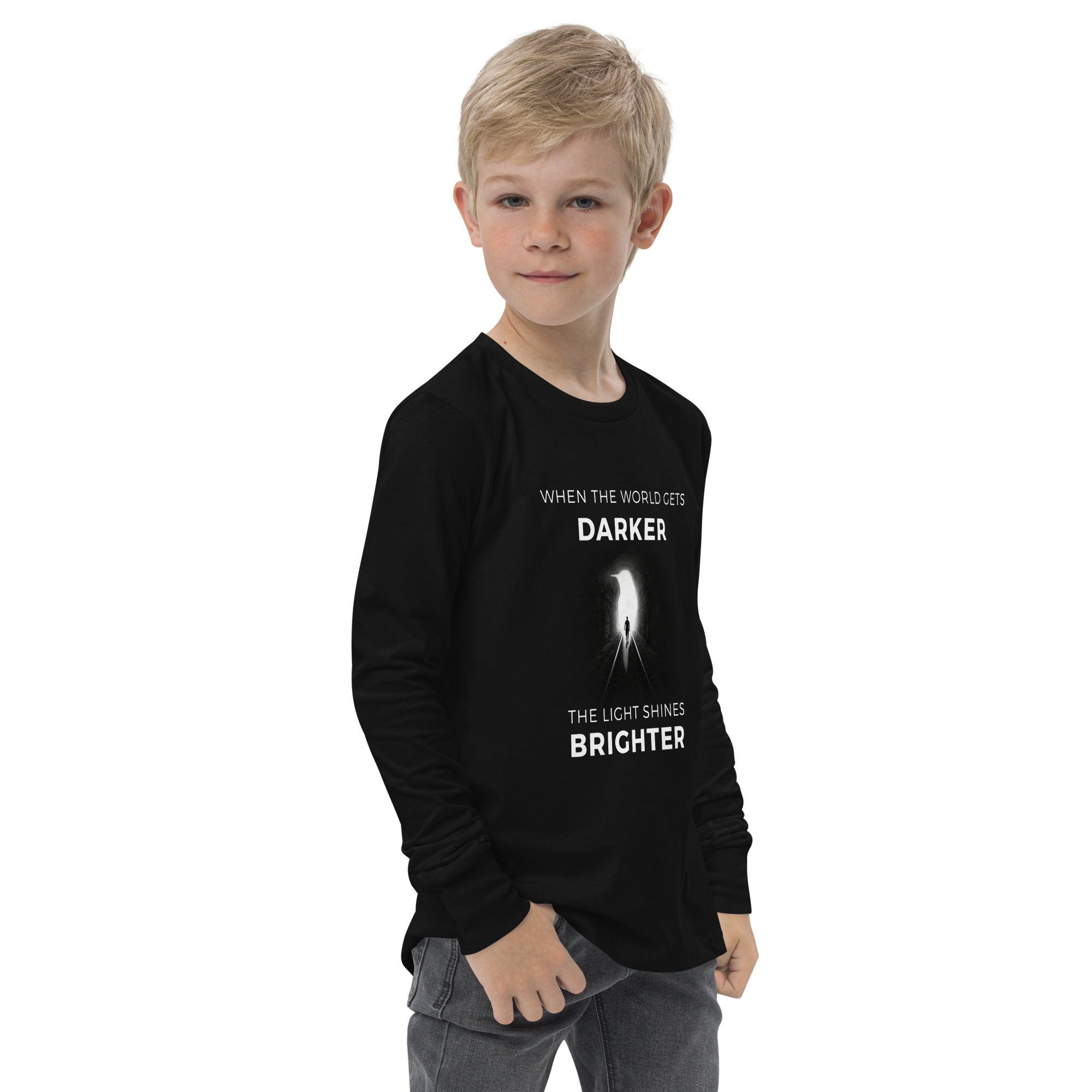 When The World Gets Darker Youth Long Sleeve Tee